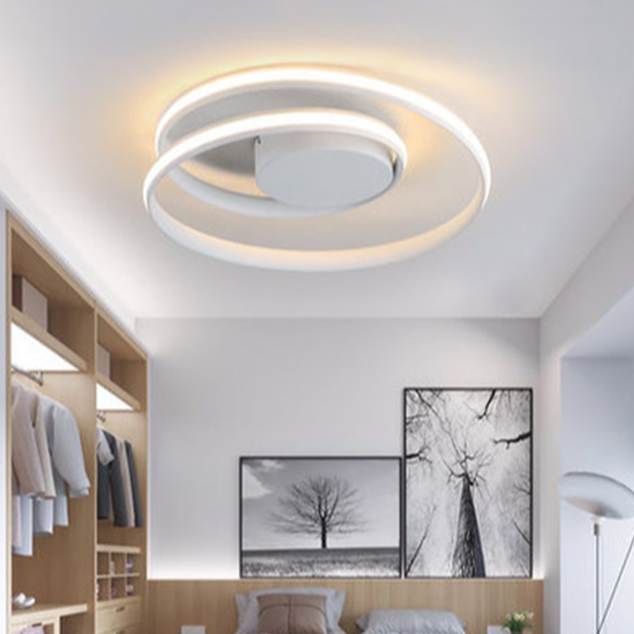 YINDN Deckenleuchte 45cm LED Deckenlampe, Stufenlos günstig online kaufen