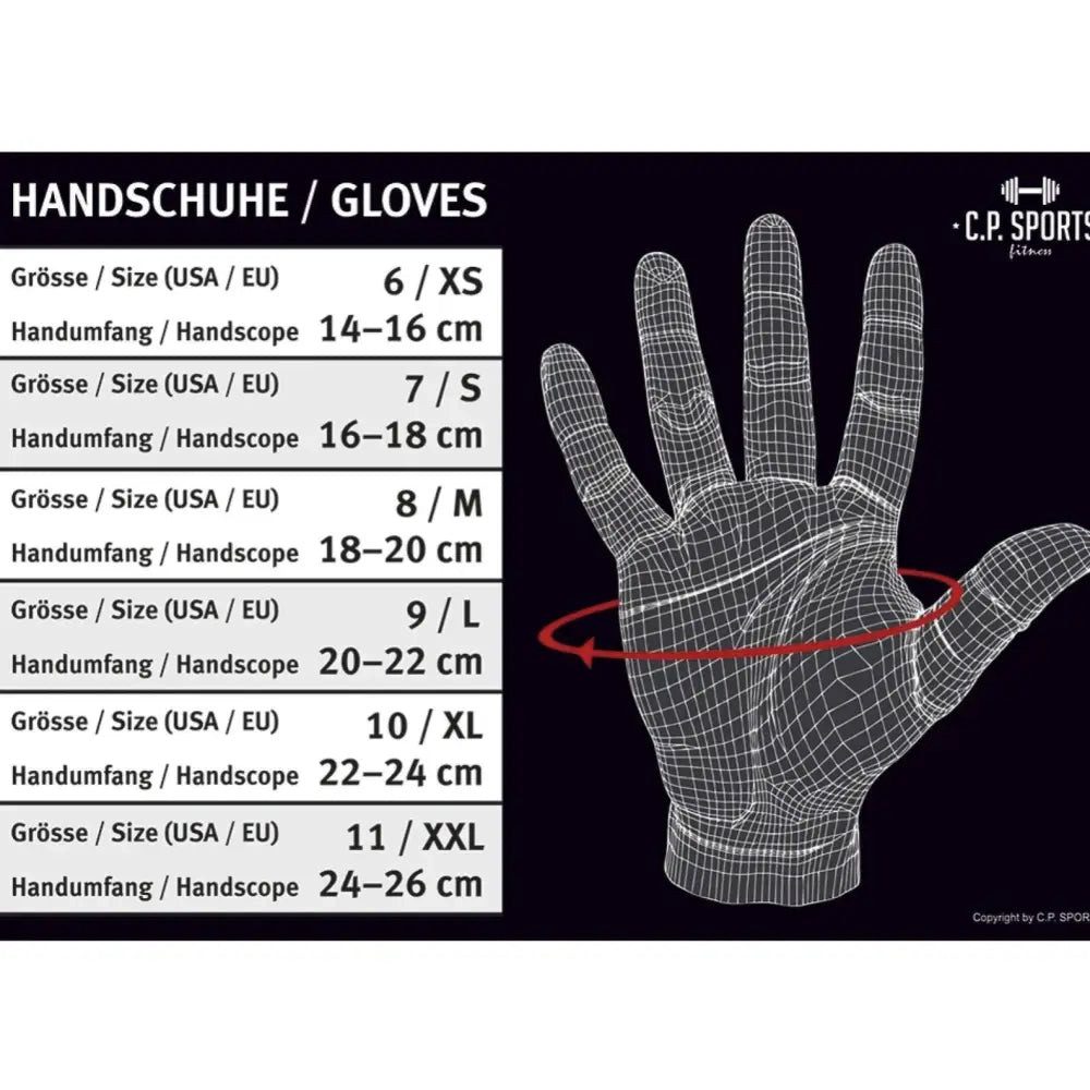 Sport-Knight® Trainingshandschuhe Fitnesshandschuhe Mit Bandage, Grip-Protektoren, atmungsaktiv