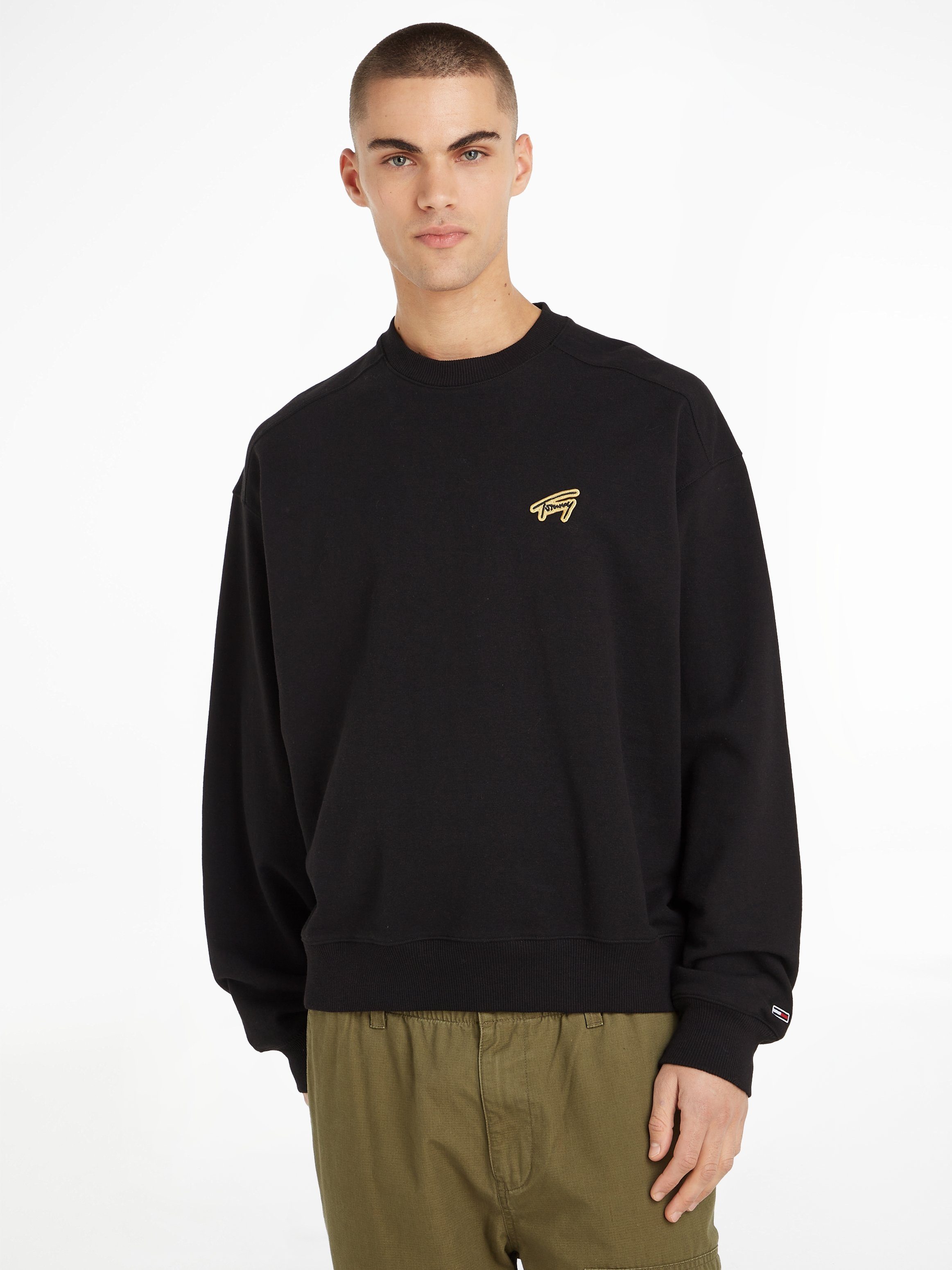 Tommy Jeans Sweatshirt TJM BOXY CREW Black SIGNATURE