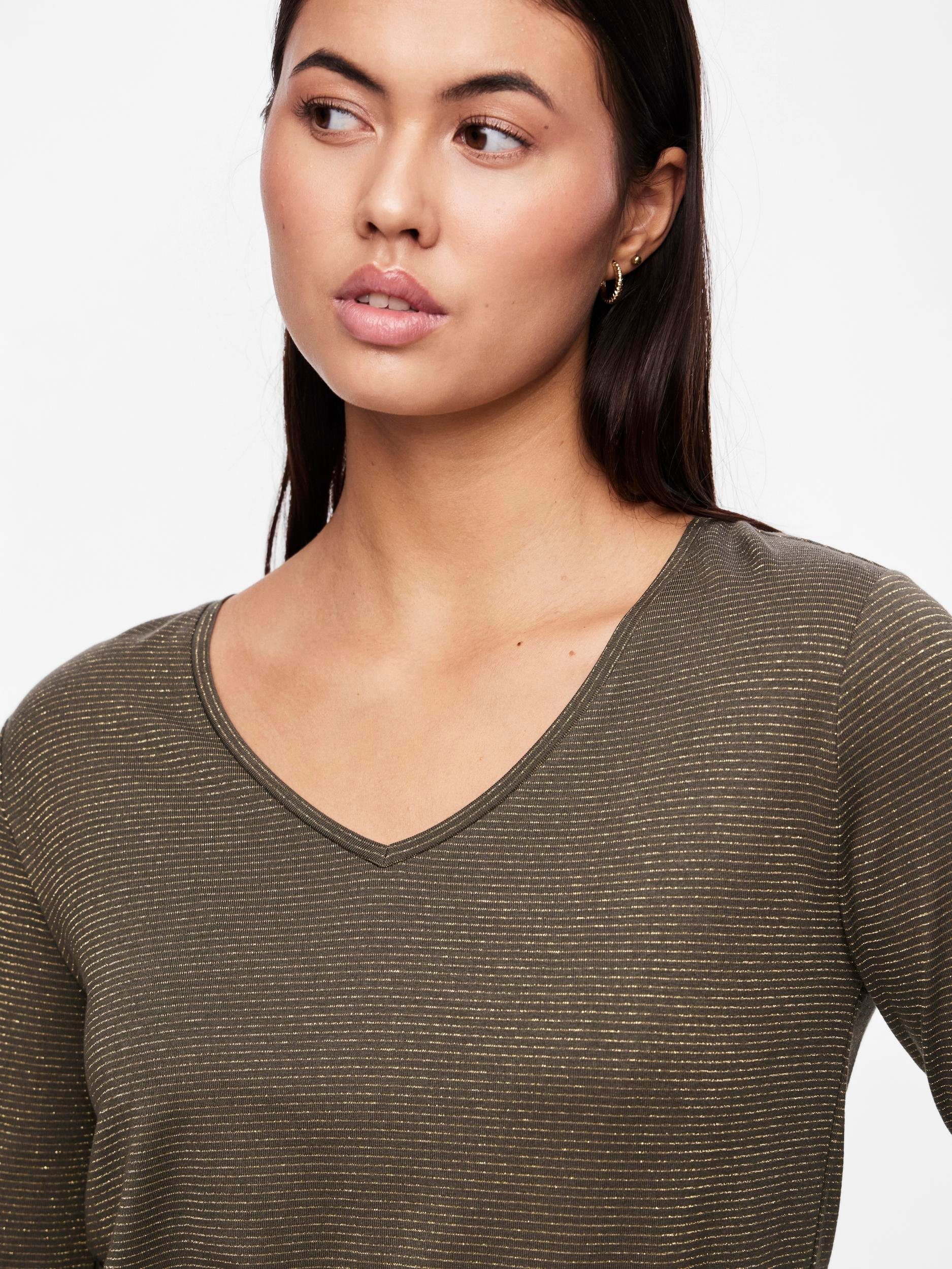 pieces V-Shirt PCBILLO LS V-NECK LUREX günstig online kaufen