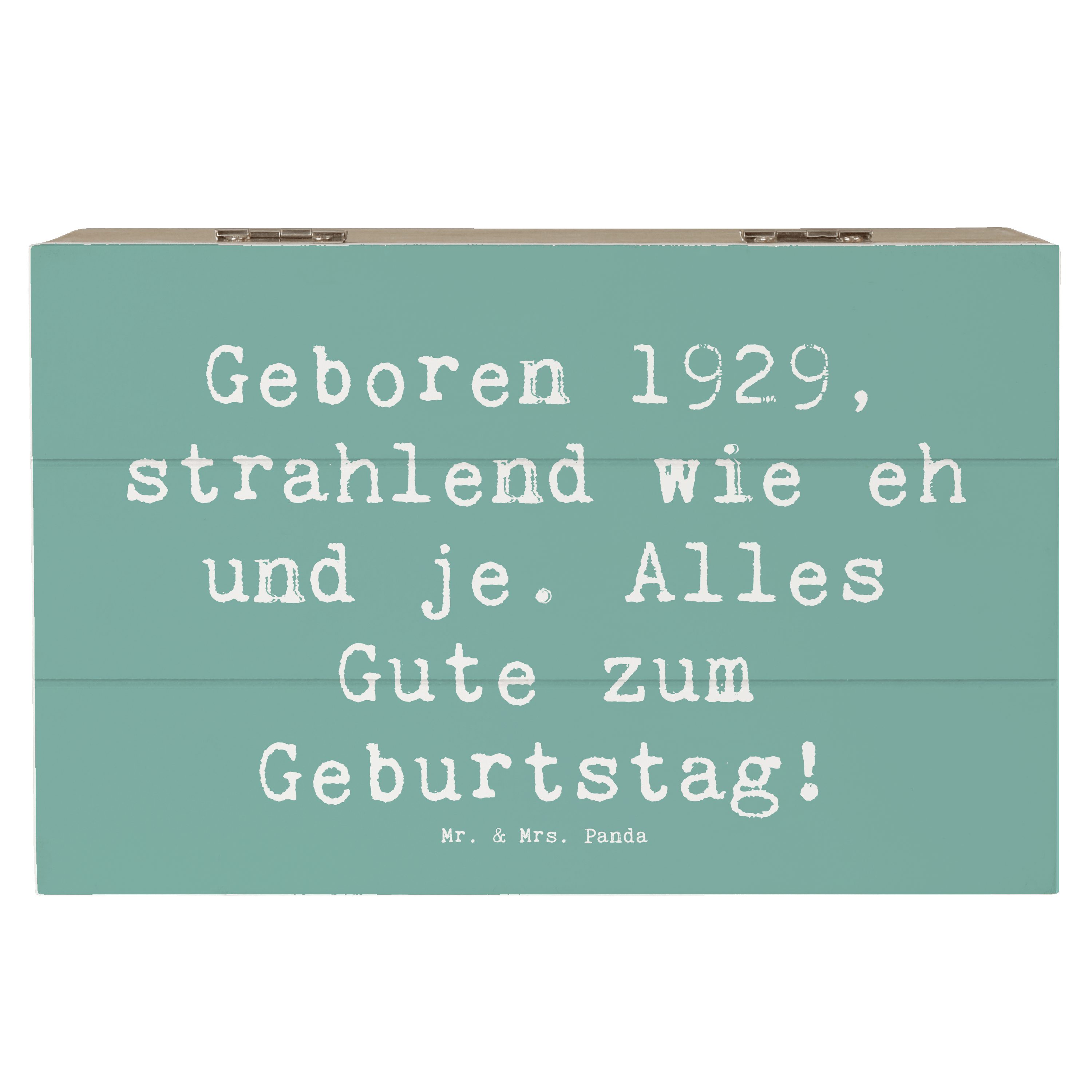 Dekokiste 19 x 12 cm Spruch 1929 Geburtstag - Meeresbrise - Geschenk, strahlend