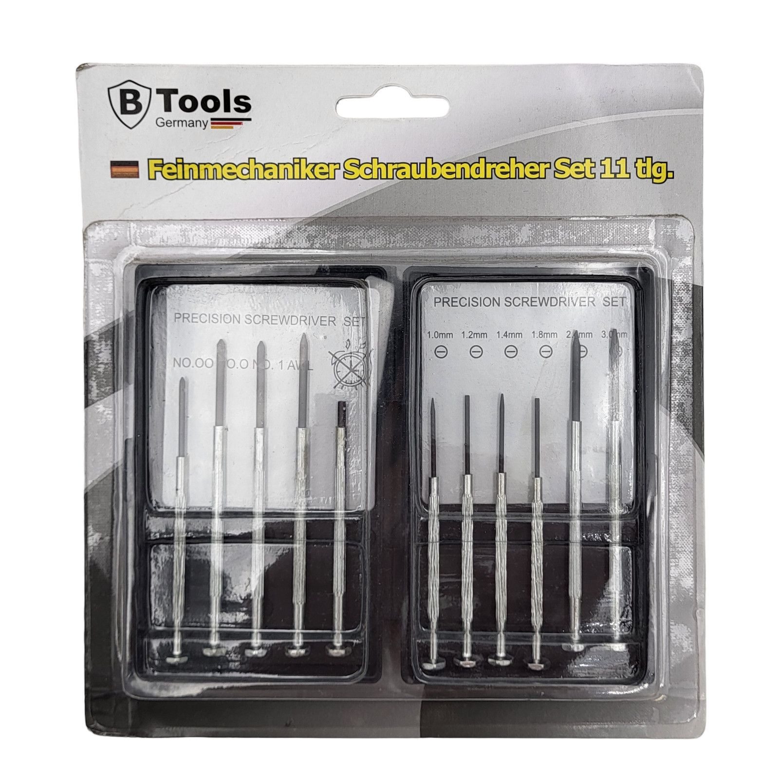 BURI Schraubendreher Feinmechaniker Schraubendreher-Set Präzisions 11tlg Uhr DIY Werkzeug – Bild 4 von 4