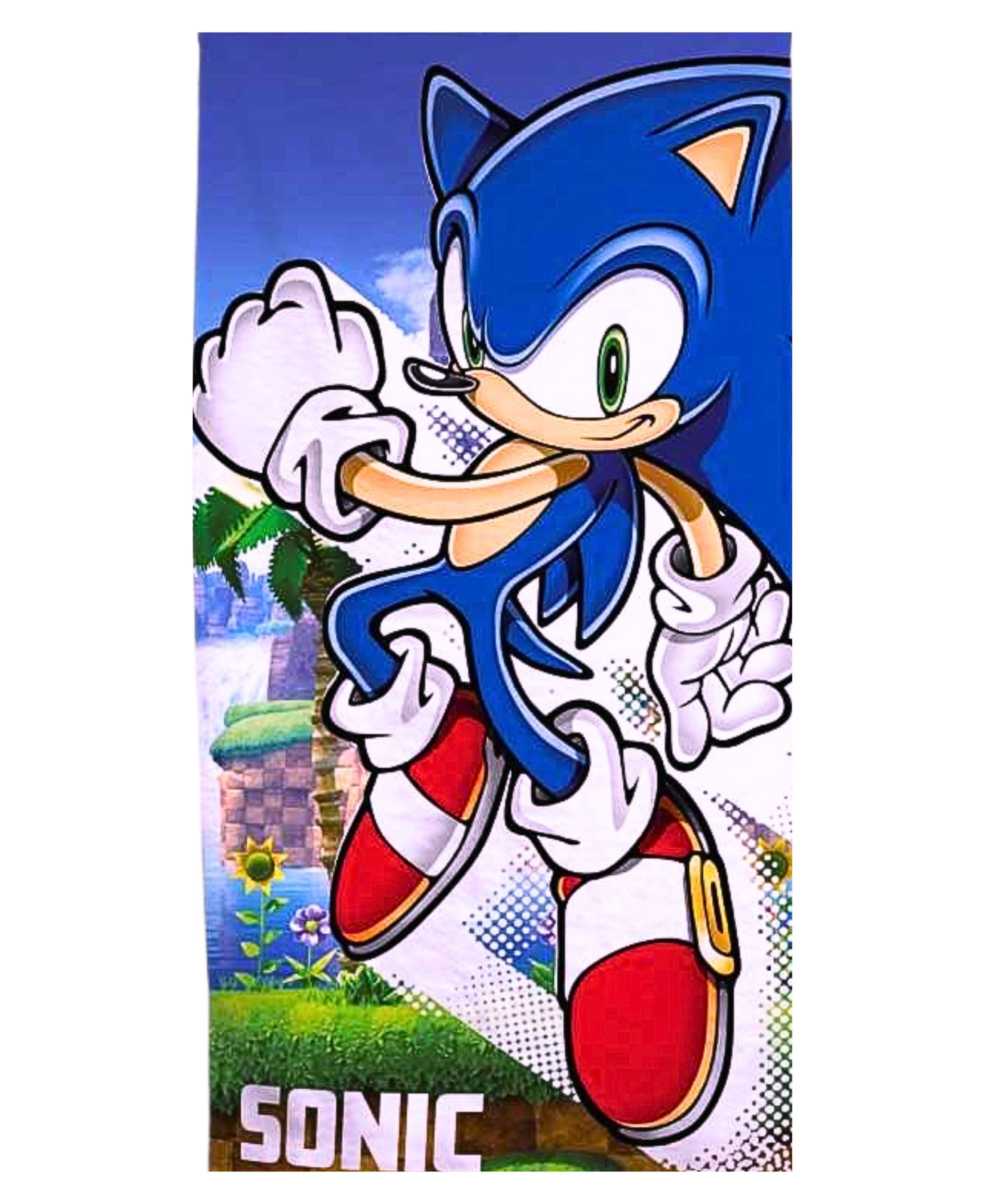 Sonic SEGA Badetuch, Baumwolle, Kinder Strandtuch günstig online kaufen