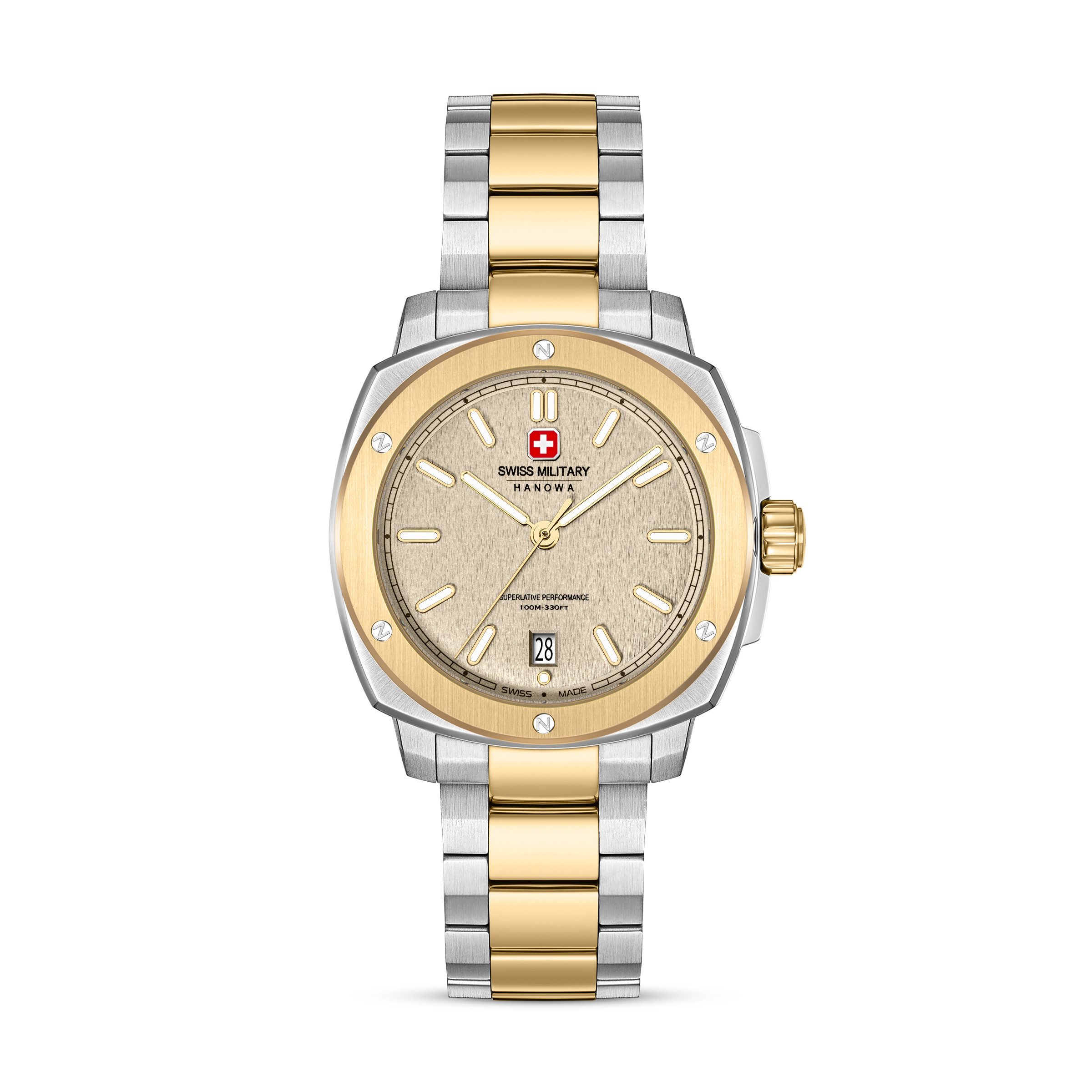 Swiss Military Hanowa Quarzuhr Sirius SMWGH0006560, Armbanduhr, Herrenuhr, Swiss Made, Edelstahlarmband, analog, Tag