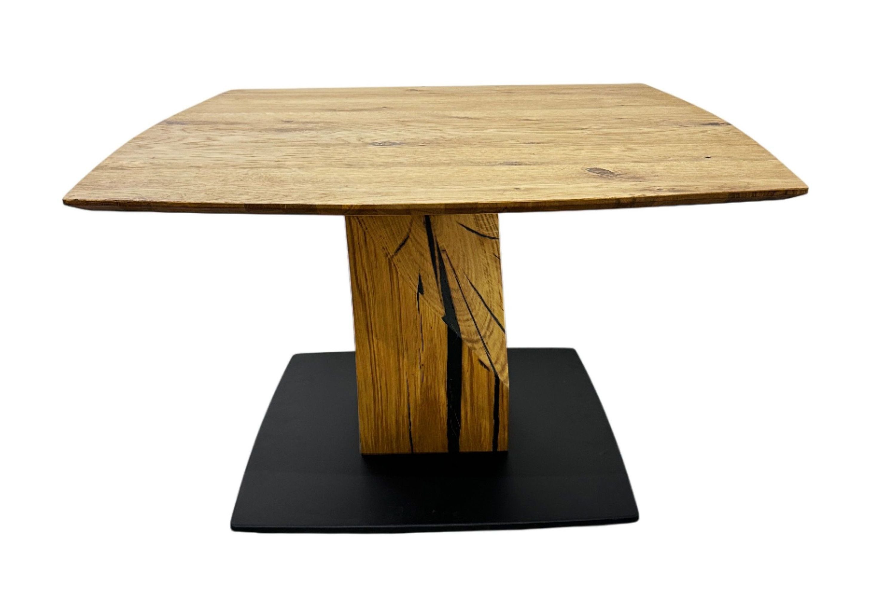 Robas Lund Couchtisch, Couchtisch Eiche massiv natur m. Lift & Block Eiche massiv 70x45x70