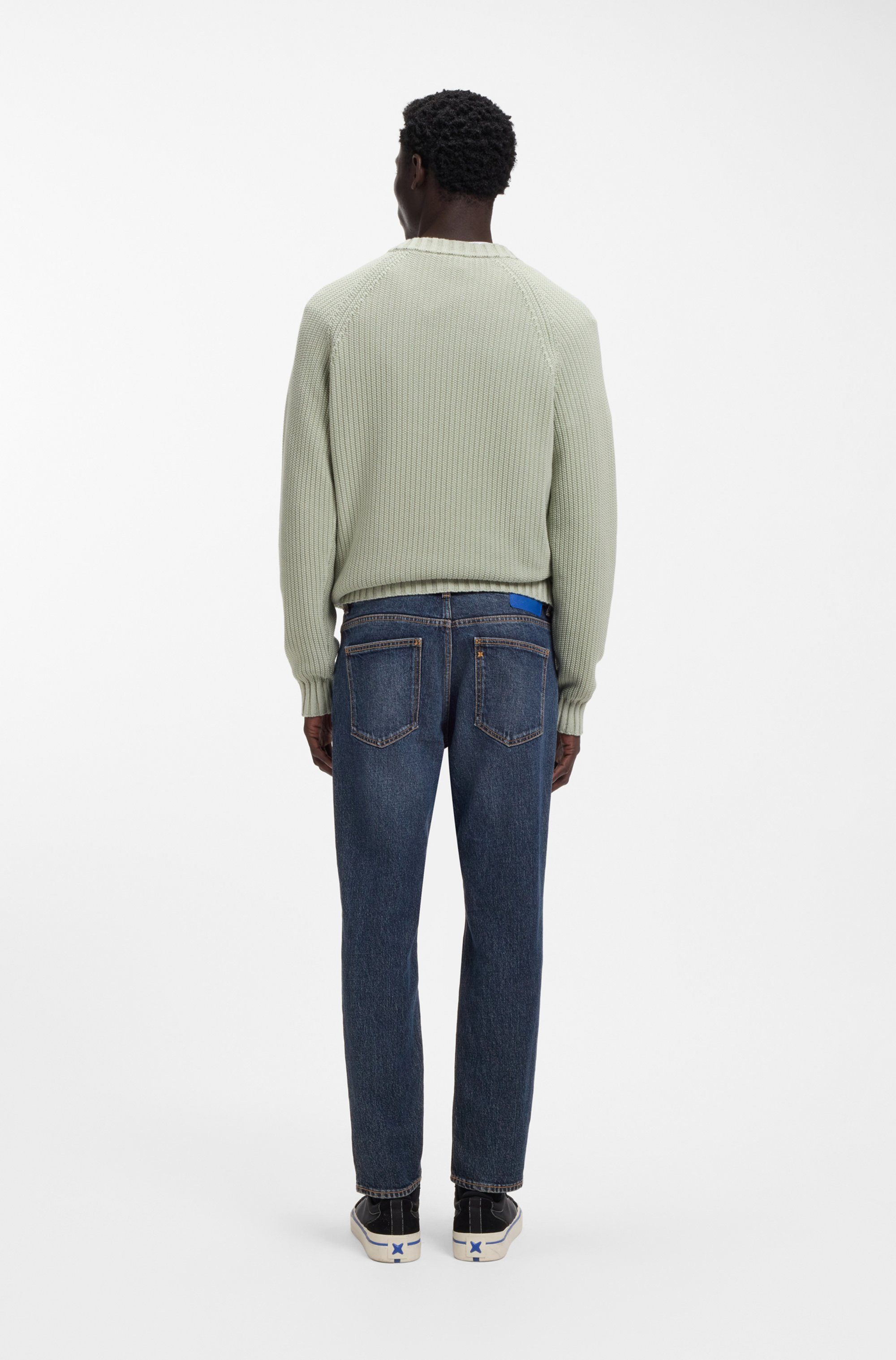 HUGO Tapered-fit-Jeans Brody mit Stone-washed-Finish
