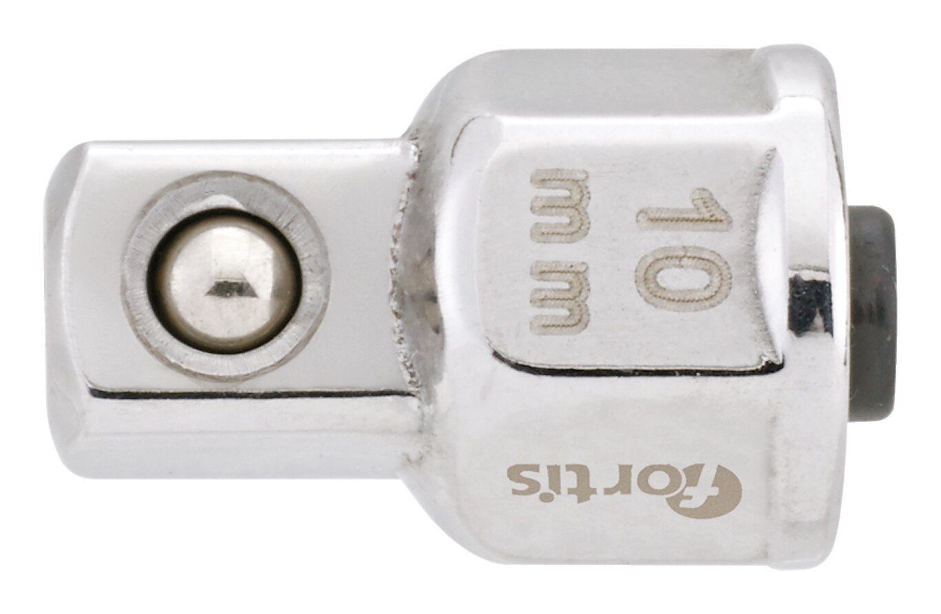 fortis Ratschenringschlüssel, Steckschlüssel-Adapter 10 mm für 1/4"