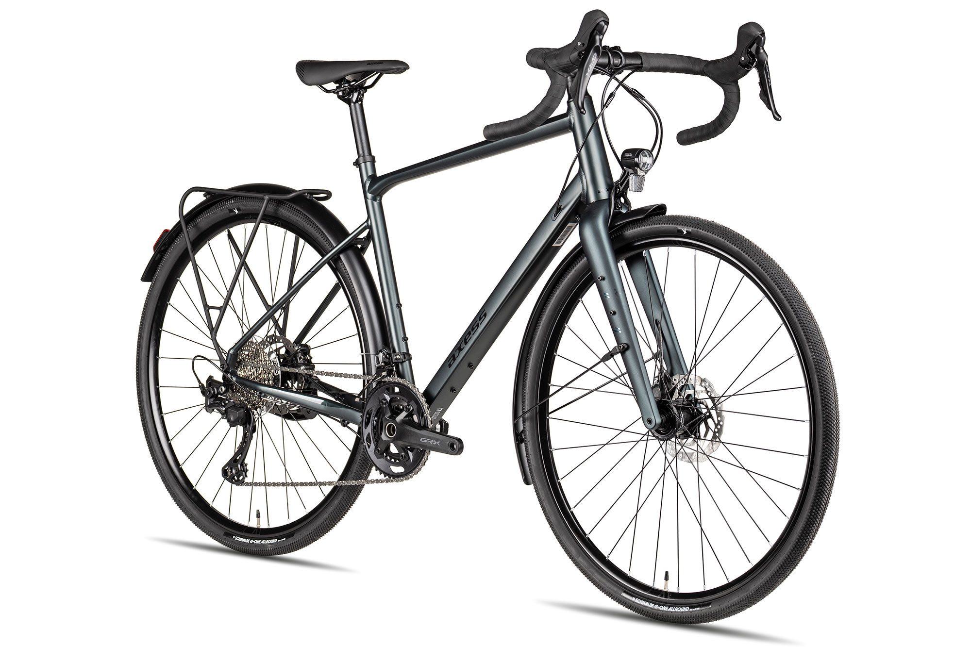 Axess Gravelbike CREED PRO EQ, 24 Gang Shimano GRX RD-RX820, 12-Speed, Shadow Plus Schaltwerk, Kettenschaltung, hydraulische Scheibenbremse blau