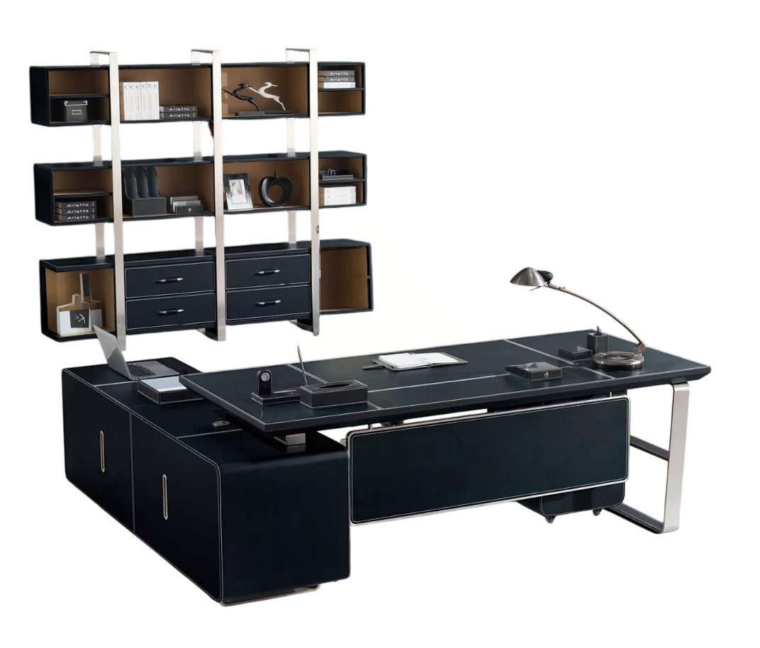 Büromöbel-Set Büro Möbel Einrichtung Schreibtisch Aktenschrank Komplett Set Design