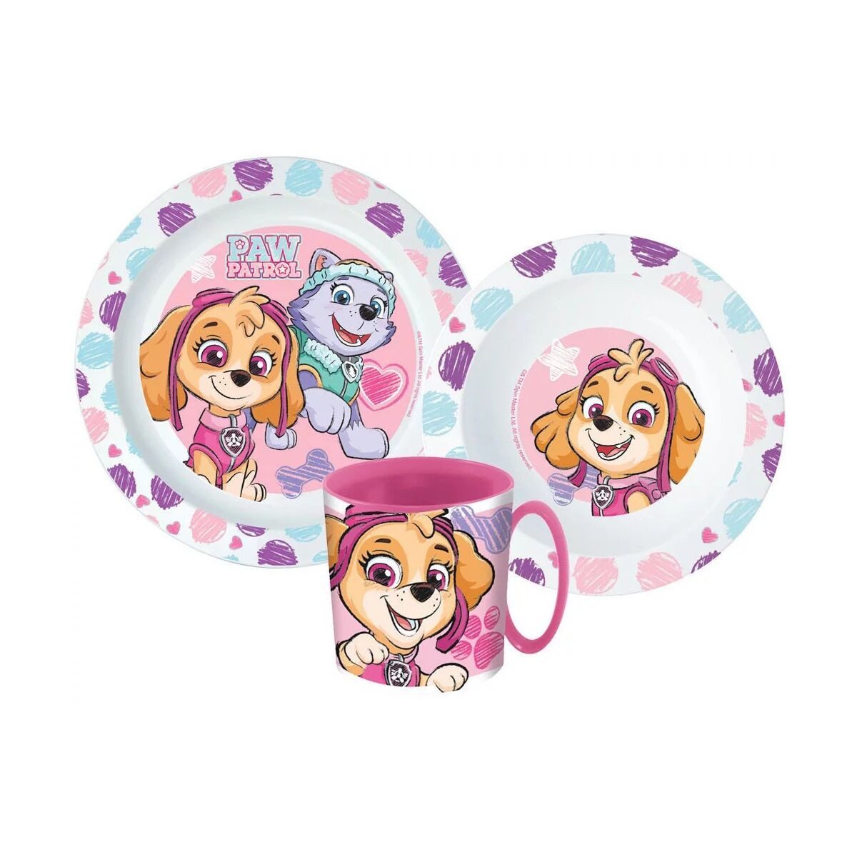 Kindergeschirr-Set Paw Patrol Sketch Geschirrset, set mit Becher