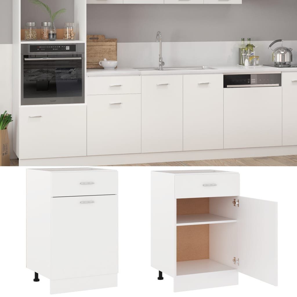 vidaXL Unterschrank NA Schubunterschrank Weiß 50x46x81,5 cm Spanplatte