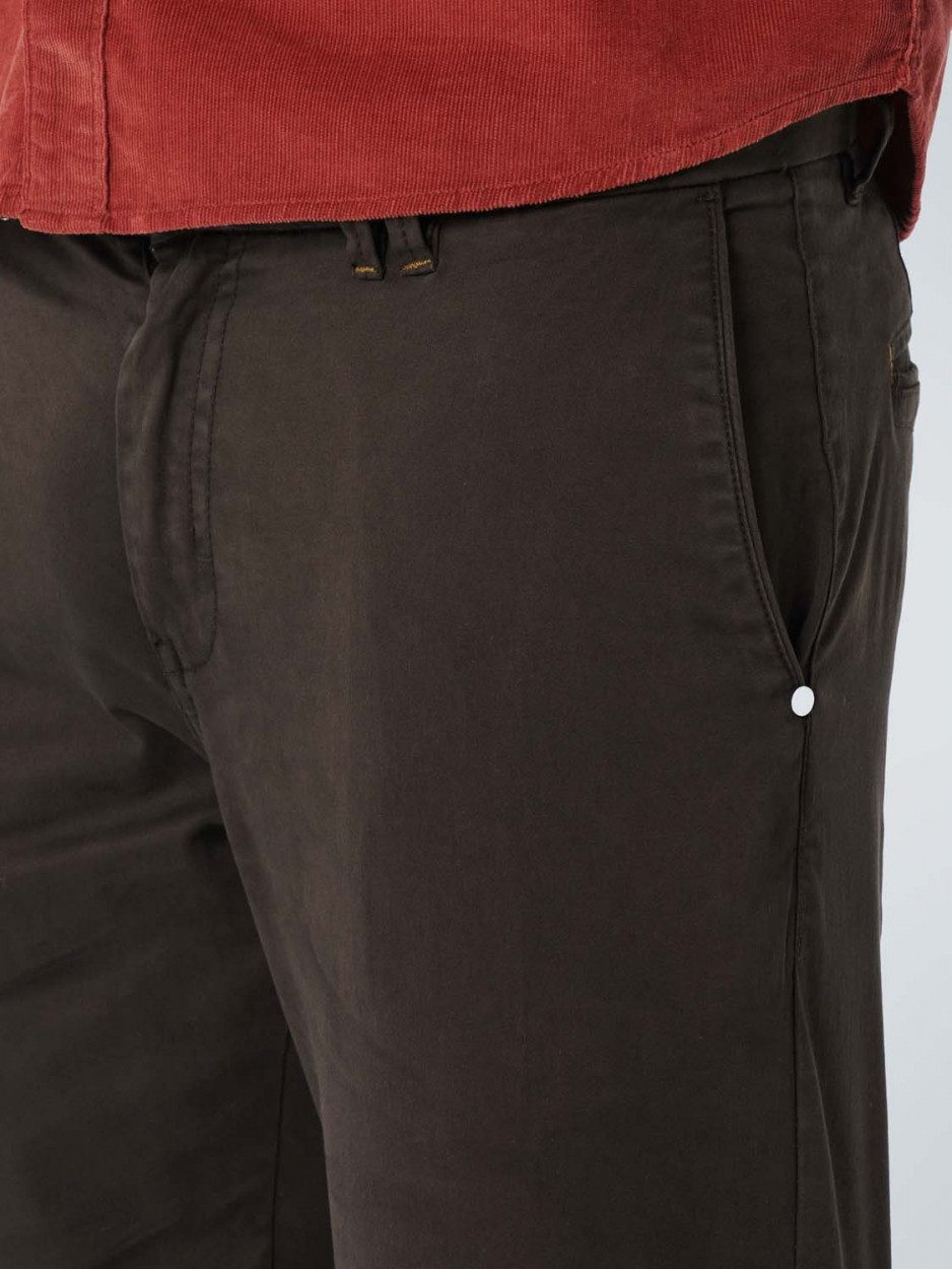 NO EXCESS Chinohose Pants Chino Garment Dyed Stretch Responsible Choice Coffee