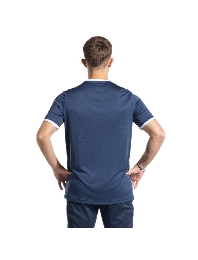 Joma T-Shirt Combi Premium (100% Polyester, atmungsaktiv) navyblau/weiss Herren