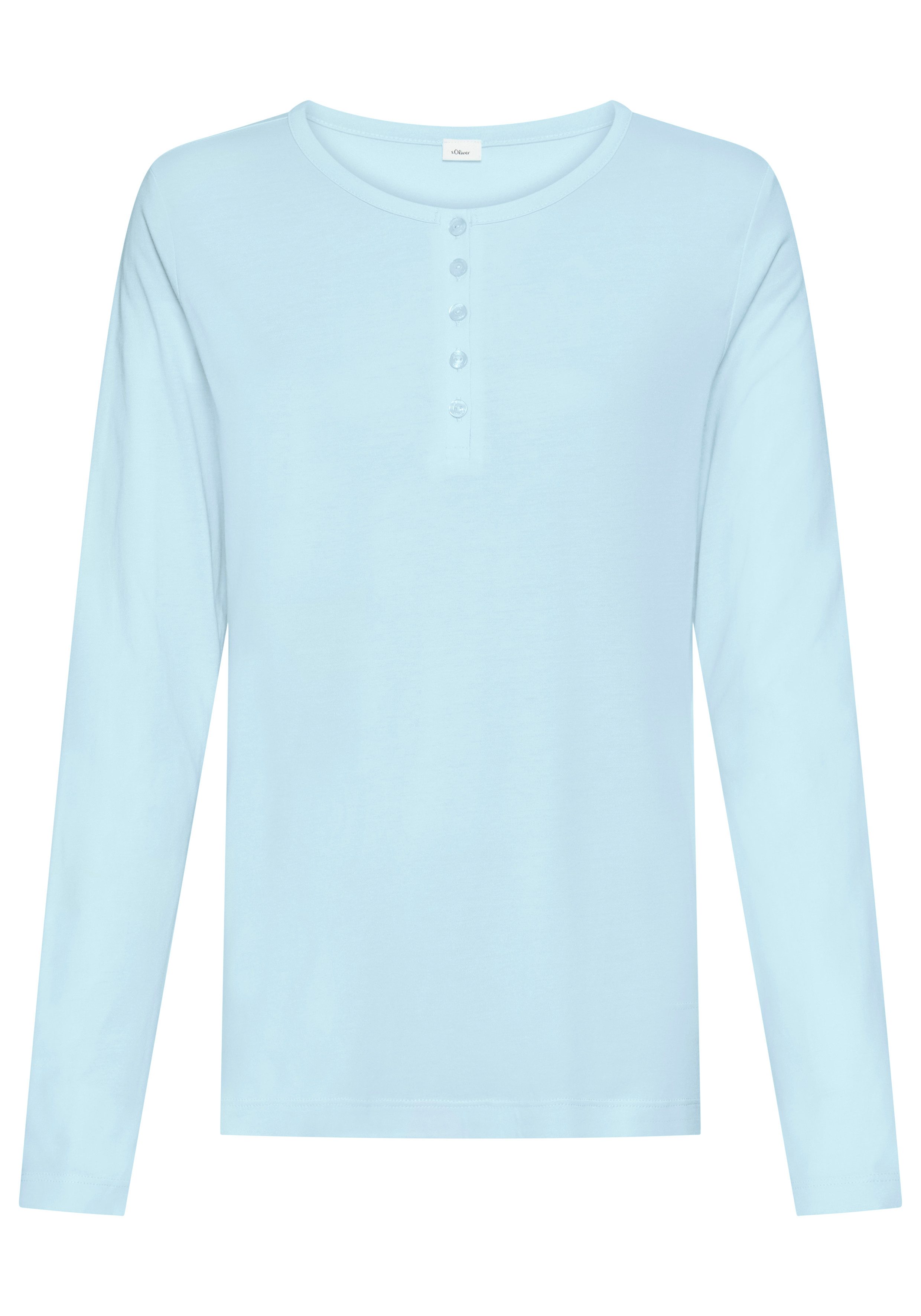 s.Oliver Pyjamaoberteil mit Knopfleiste