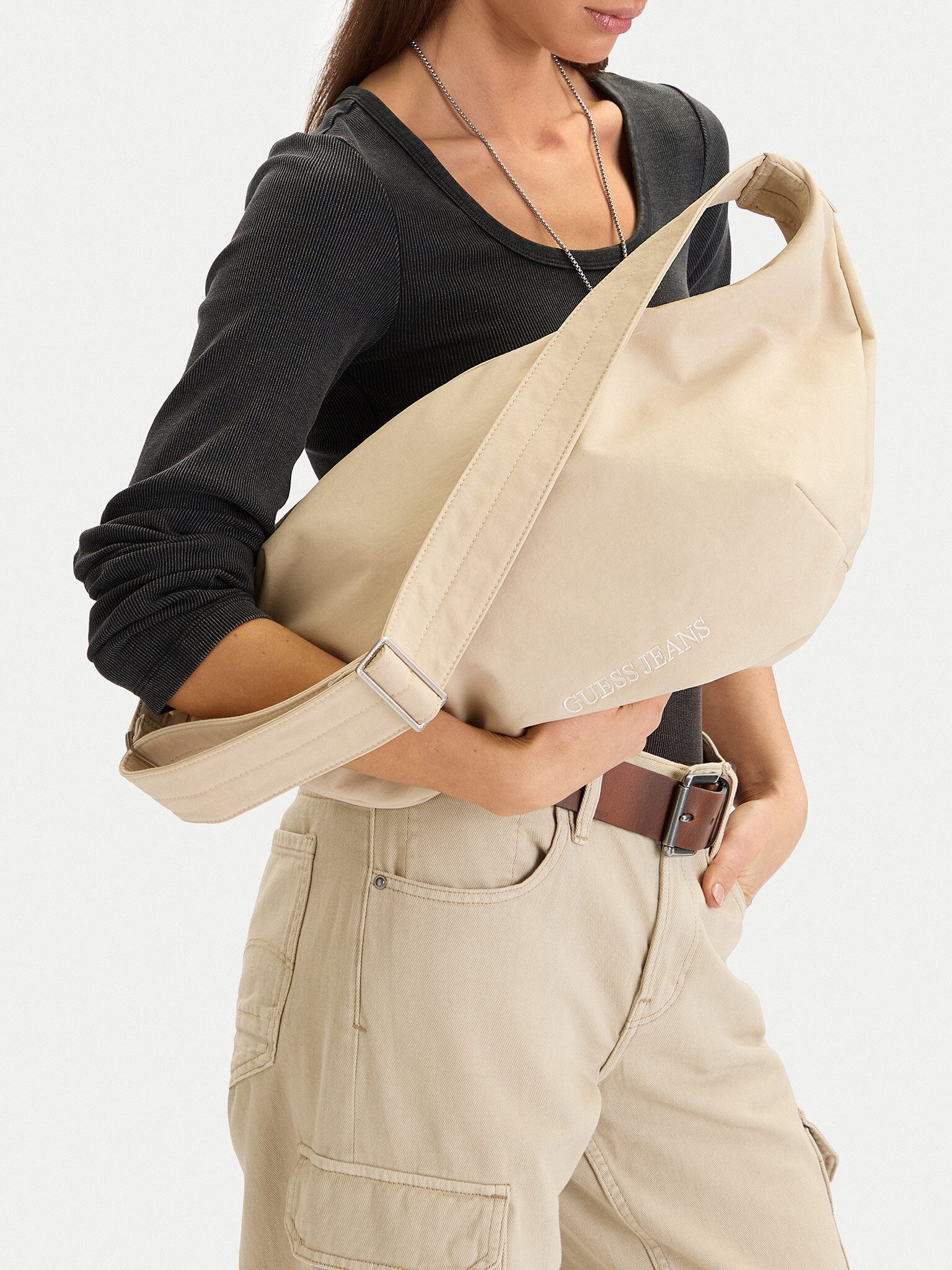 GUESS JEANS Handtasche Guess Jeans Damenhandtasche Beige GUESS JEANS-CWBEO-GUESS-M-002-09 Bei