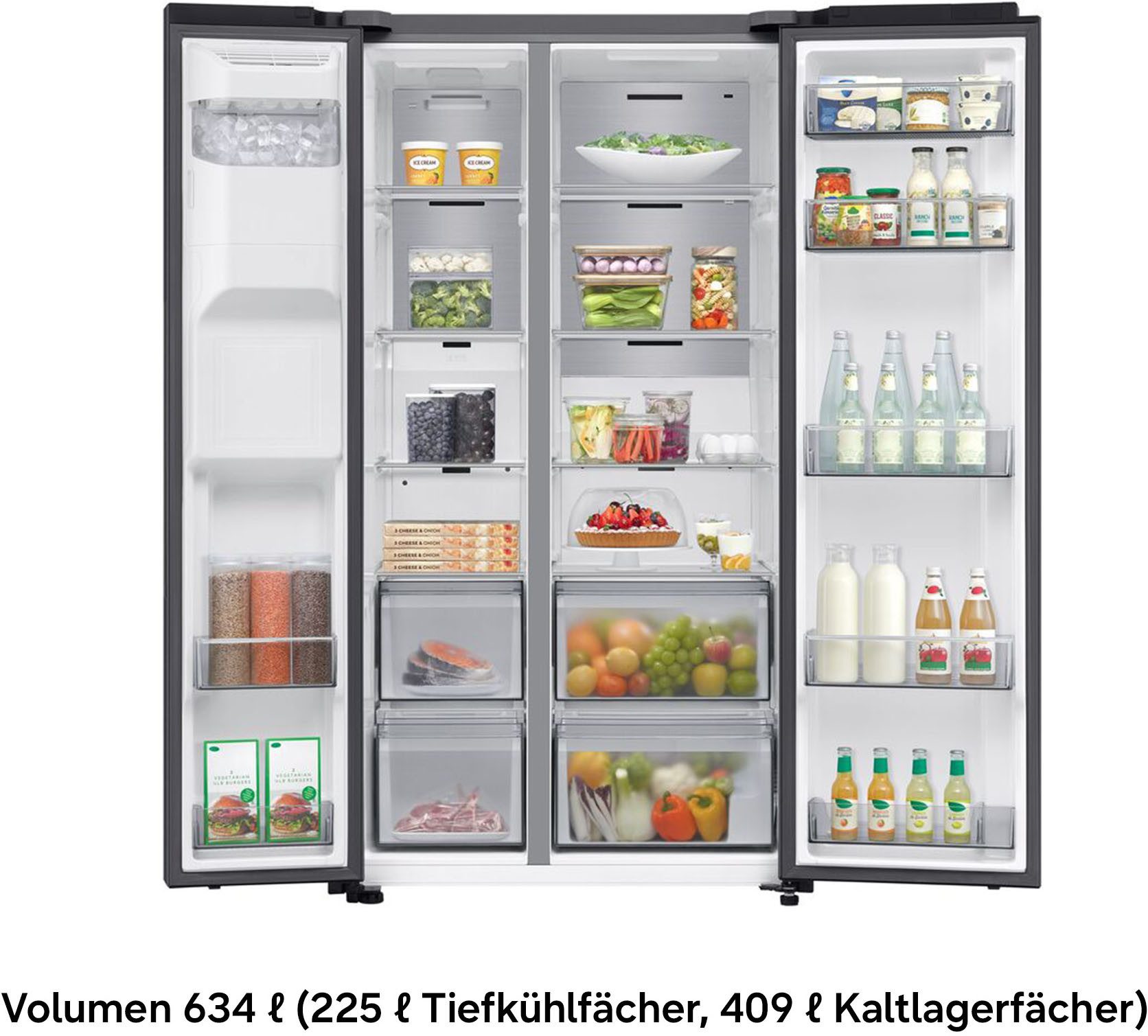 Samsung Side-by-Side RS70F RS70F66KBFEF, 178 cm hoch, 91,2 cm breit, Eis- und Wasserspender, Al Energy Mode, No Frost+