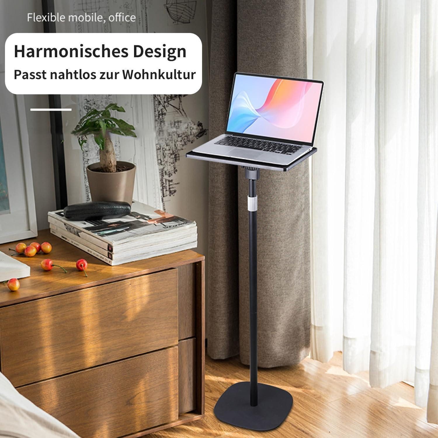 LuxusKollektion Beamer-Standfuß Beamer Ständer verstellbar 54-129cm Metall 7kg Tragfähigkeit
