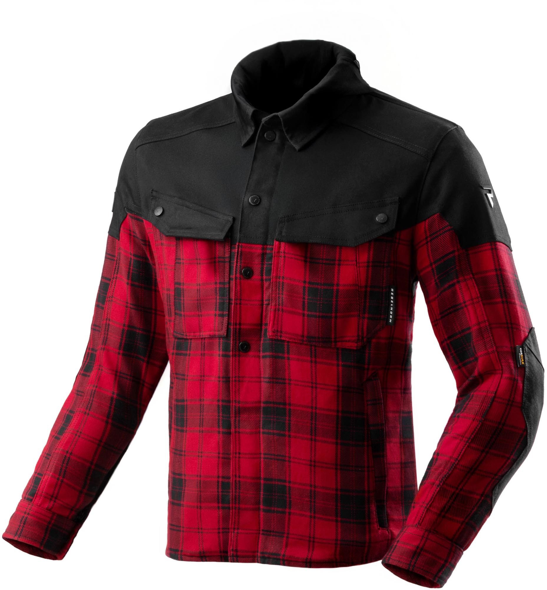 Rebelhorn Motorradjacke Shifter Motorrad Hemd Rückenprotektor enthalten,Verbindungsreißverschluss,Ellenbogenpro