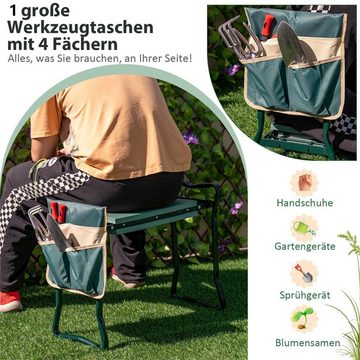 COSTWAY Kniebank Gartenhocker klappbar, für Gartenarbeit, bis 150kg belastbar