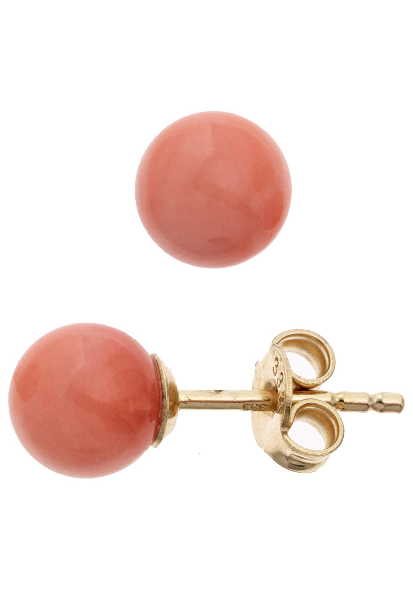 Paar Ohrstecker Kugel Ohrringe 6 mm rosa