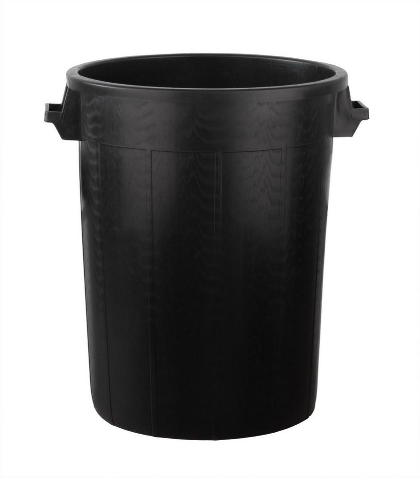 BigDean Mülleimer Universaltonne Schwarz in verschiedenen Größen, Tragegriffe, Robust, Made in Italy