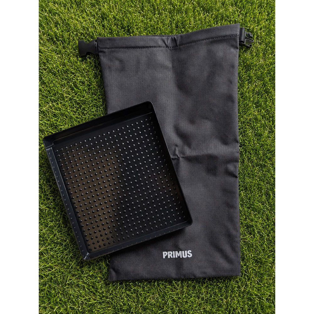 Primus Gaskocher Grillplatte für Moto Stove Campingkocher Schwarz Tepanyaki Grillpfanne, Fettableitend, Antihaftbeschichtet
