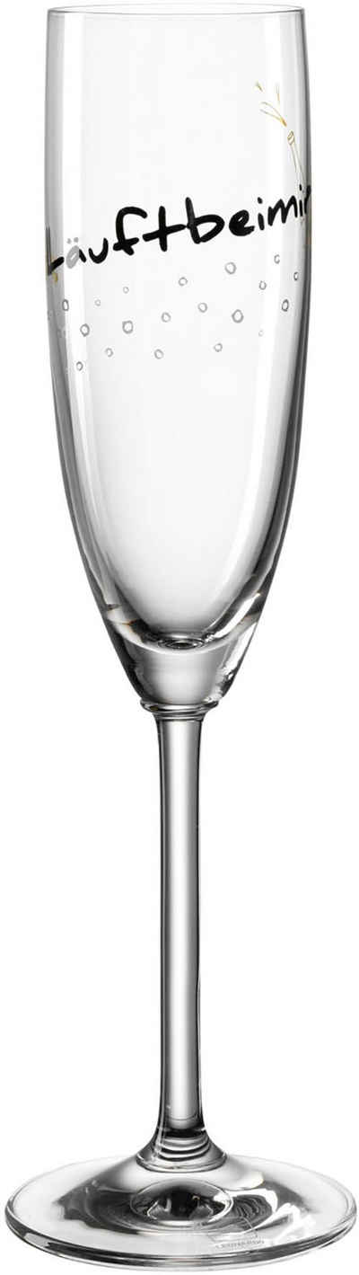 LEONARDO Sektglas PRESENTE 'Läuftbeimir', Kristallglas, 200 ml