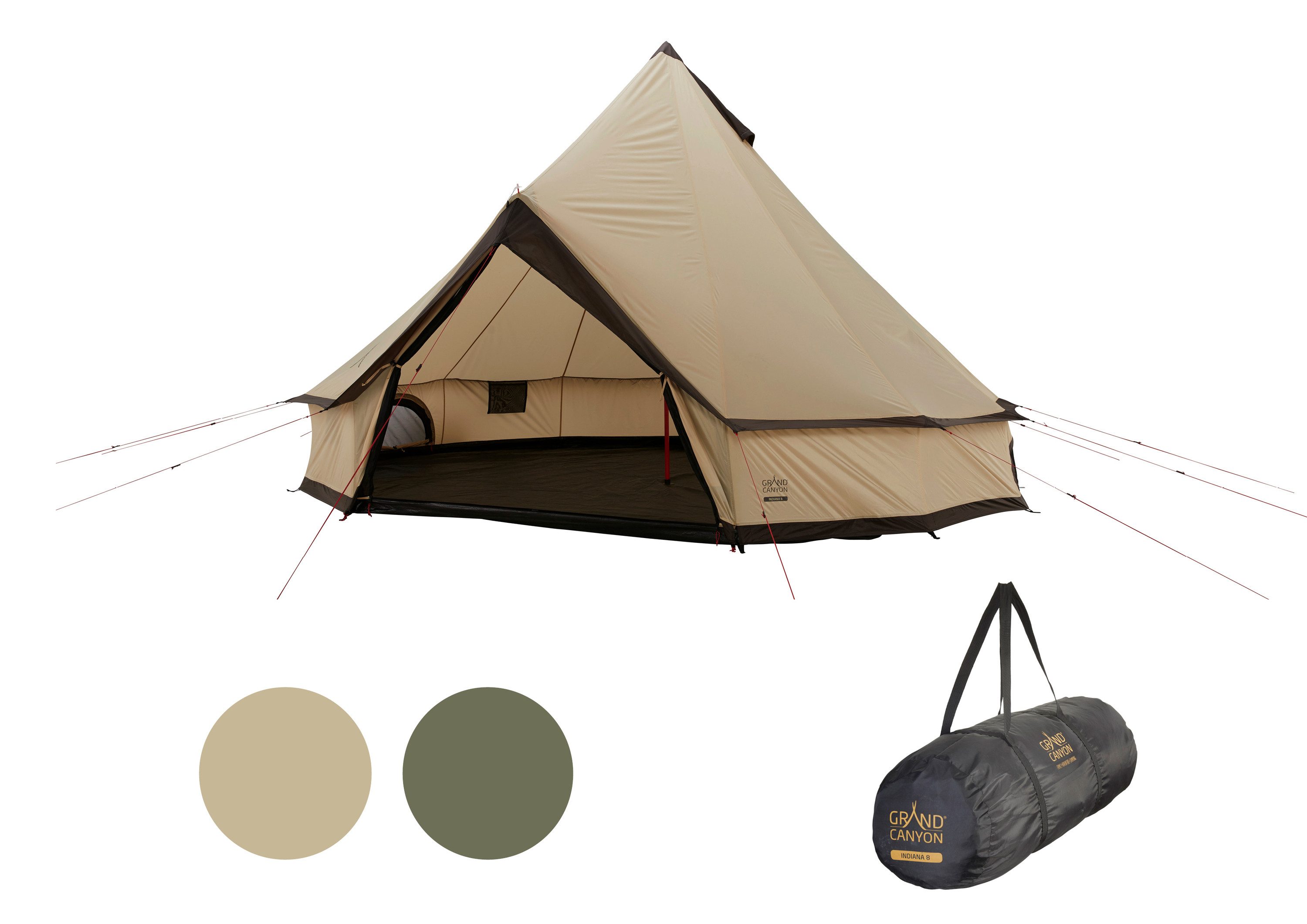 GRAND CANYON Tipi-Zelt INDIANA 8, Personen: 8 (1 tlg)