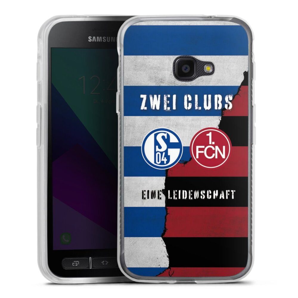 DeinDesign Handyhülle FC Schalke 04 1. FC Nürnberg Freundschaft, Samsung Galaxy Xcover 4s Silikon Hülle Bumper Case Handy Schutzhülle