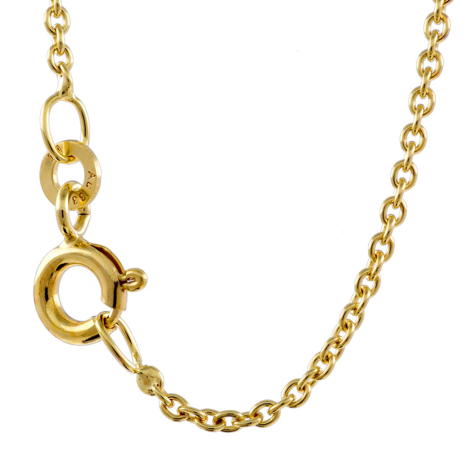 Herren Schmuck HOPLO Goldkette 1,3 mm 55 cm 333 - 8 Karat Gold Halskette Ankerkette rund massiv Gold hochwertige Goldkette (inkl