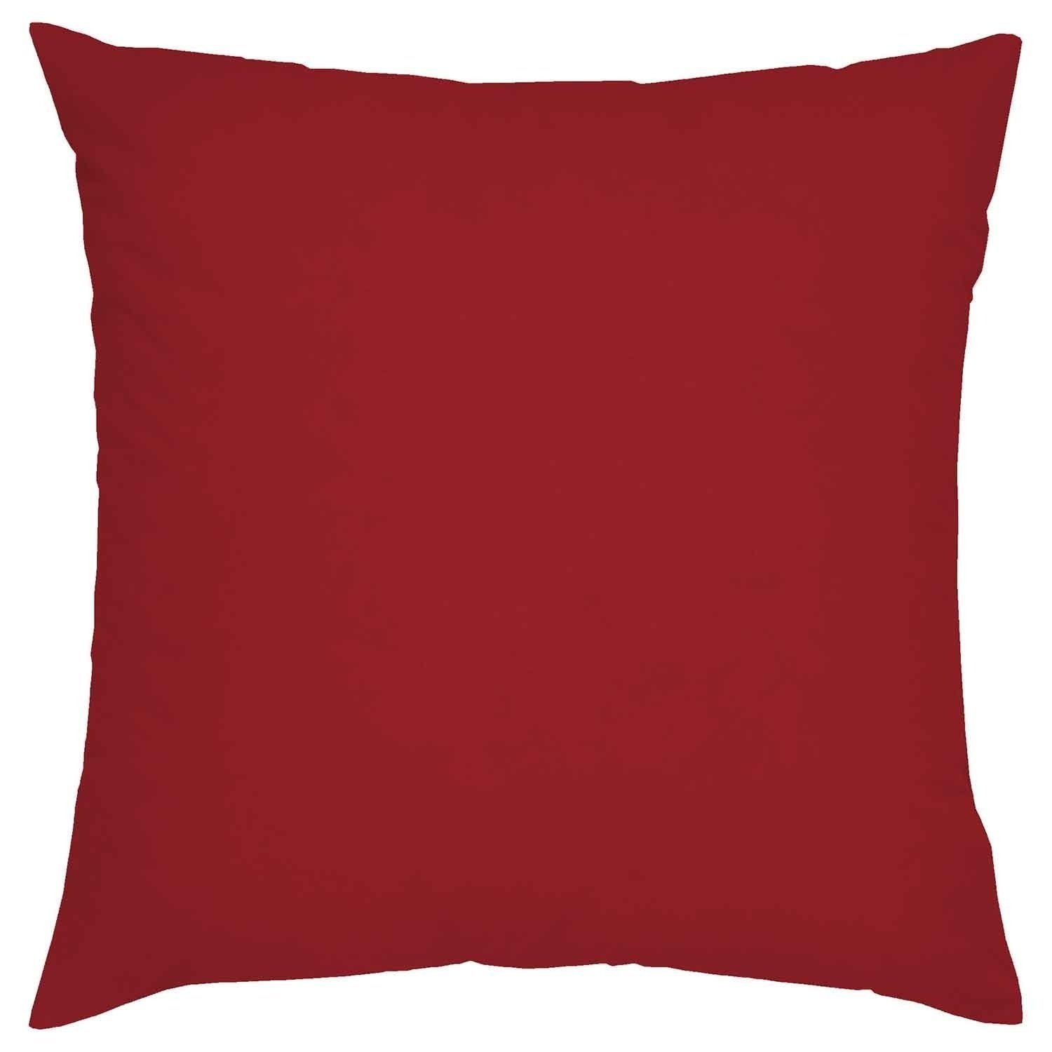 Dekokissen Satin-Kissenbezug ALBY, Rot, B 80 cm, L 80 cm | Dekokissen