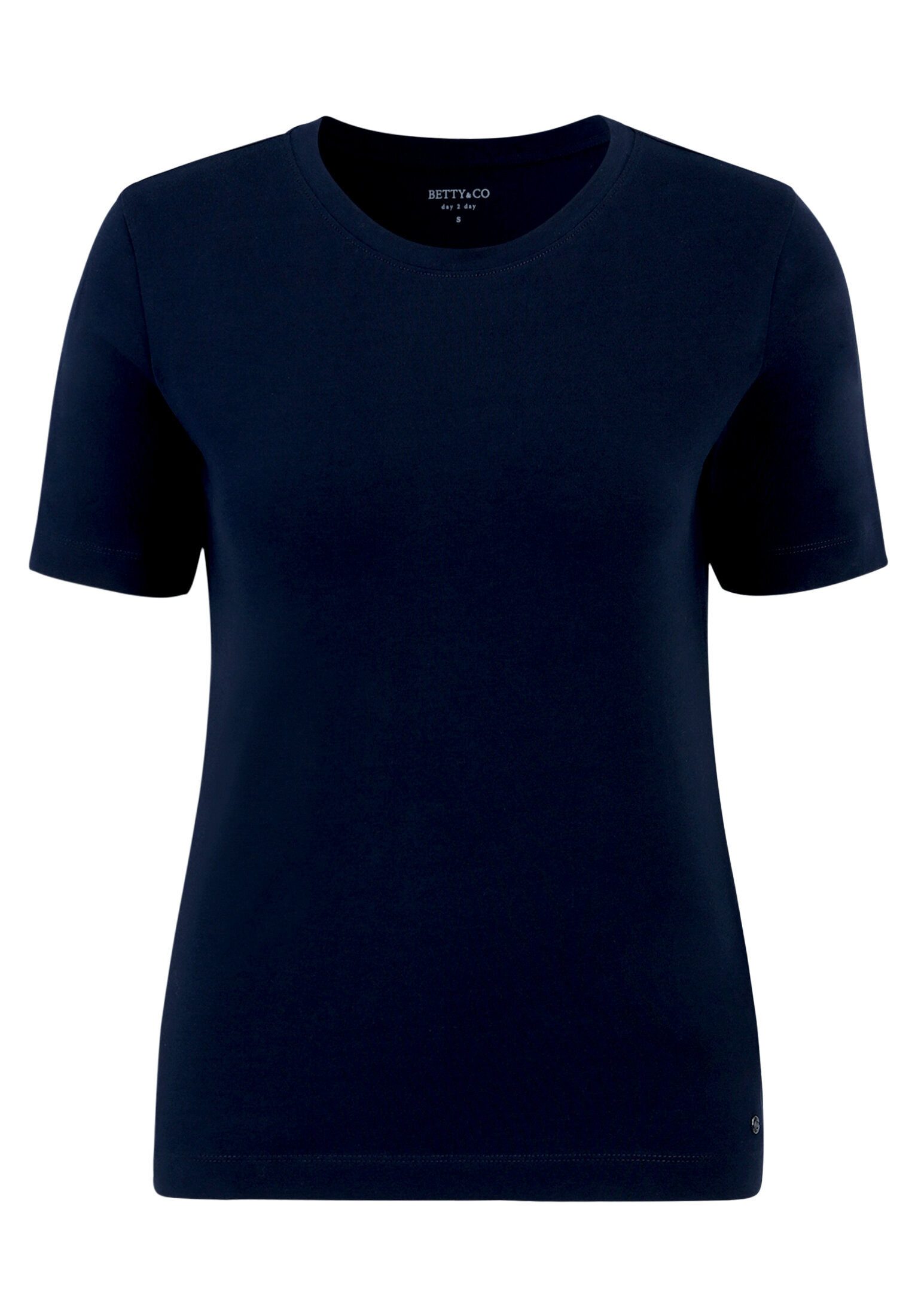 Betty&Co Kurzarmshirt Damen mit Rundhalsausschnitt (1-tlg) Form