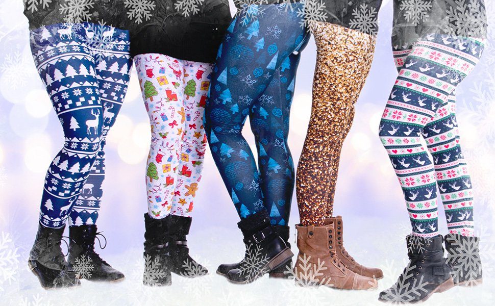 cosey Leggings Christmas-Line verschiedenen Winter (D08) in (Einheitsgröße Symbole Leggings Motiven XS-L)