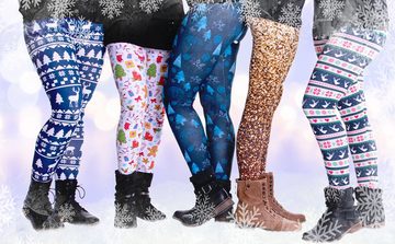 cosey Leggings Christmas-Line Leggings in verschiedenen Motiven (Einheitsgröße XS-L)