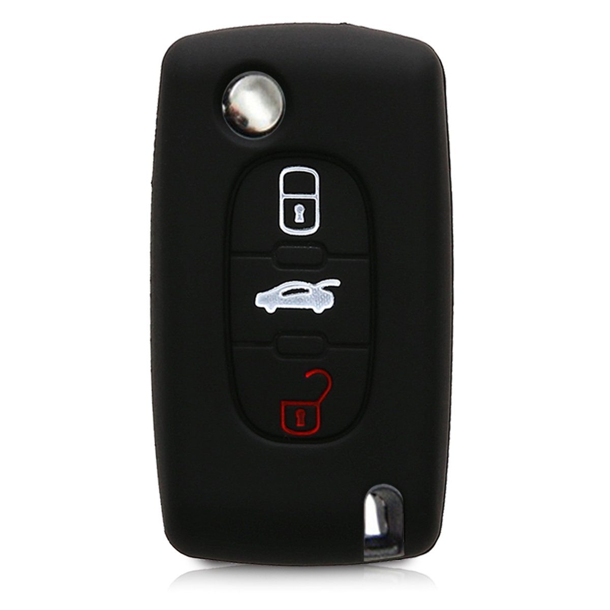 kwmobile Schlüsseltasche Autoschlüssel Hülle für Peugeot Citroen,  Schlüsselhülle Schlüssel Case Cover, KOMPATIBEL MIT: passend für Peugeot  Citroen 3-Tasten Autoschlüssel
