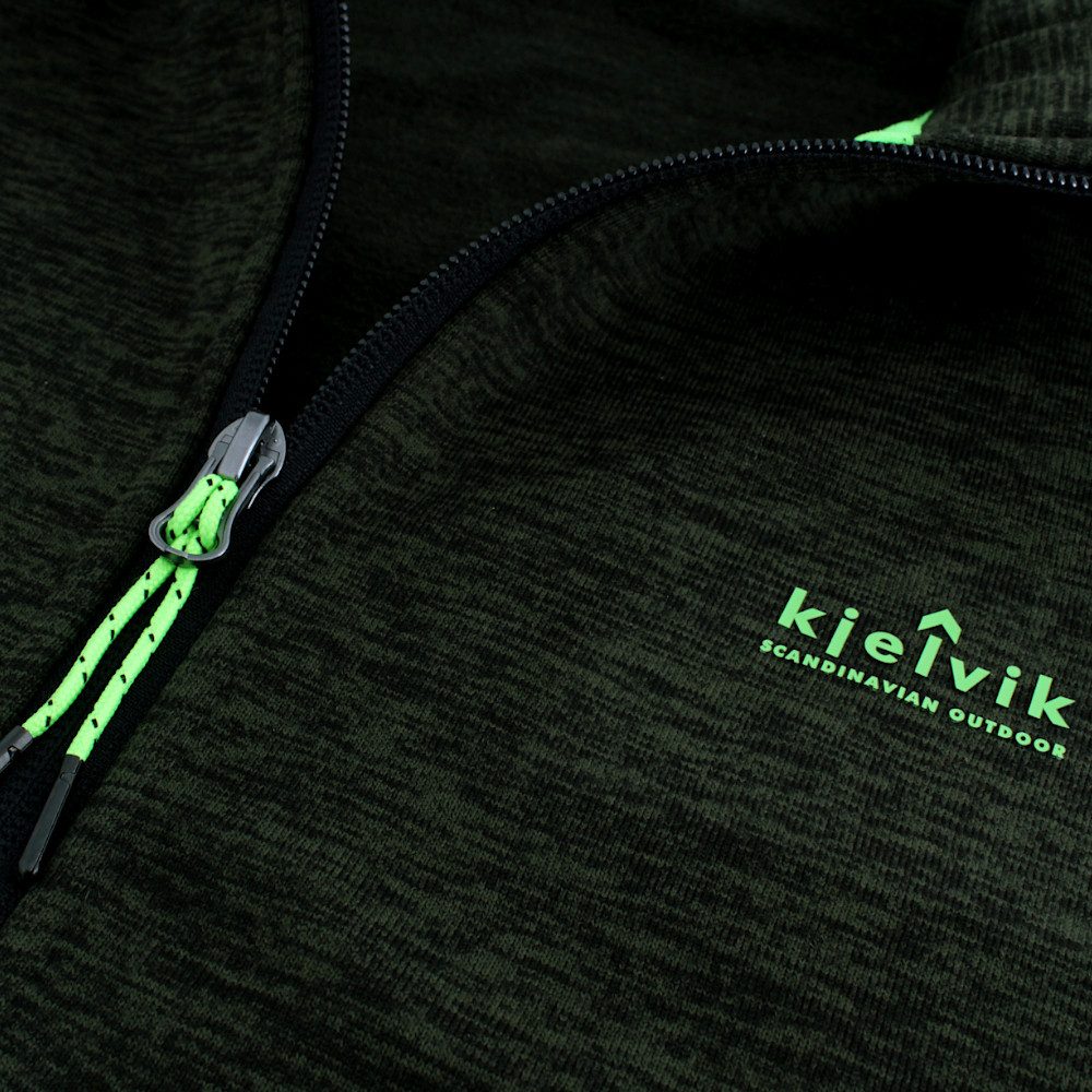 Kjelvik Fleecejacke Mike Sweatjacke mit kontrastfarbenen günstig online kaufen