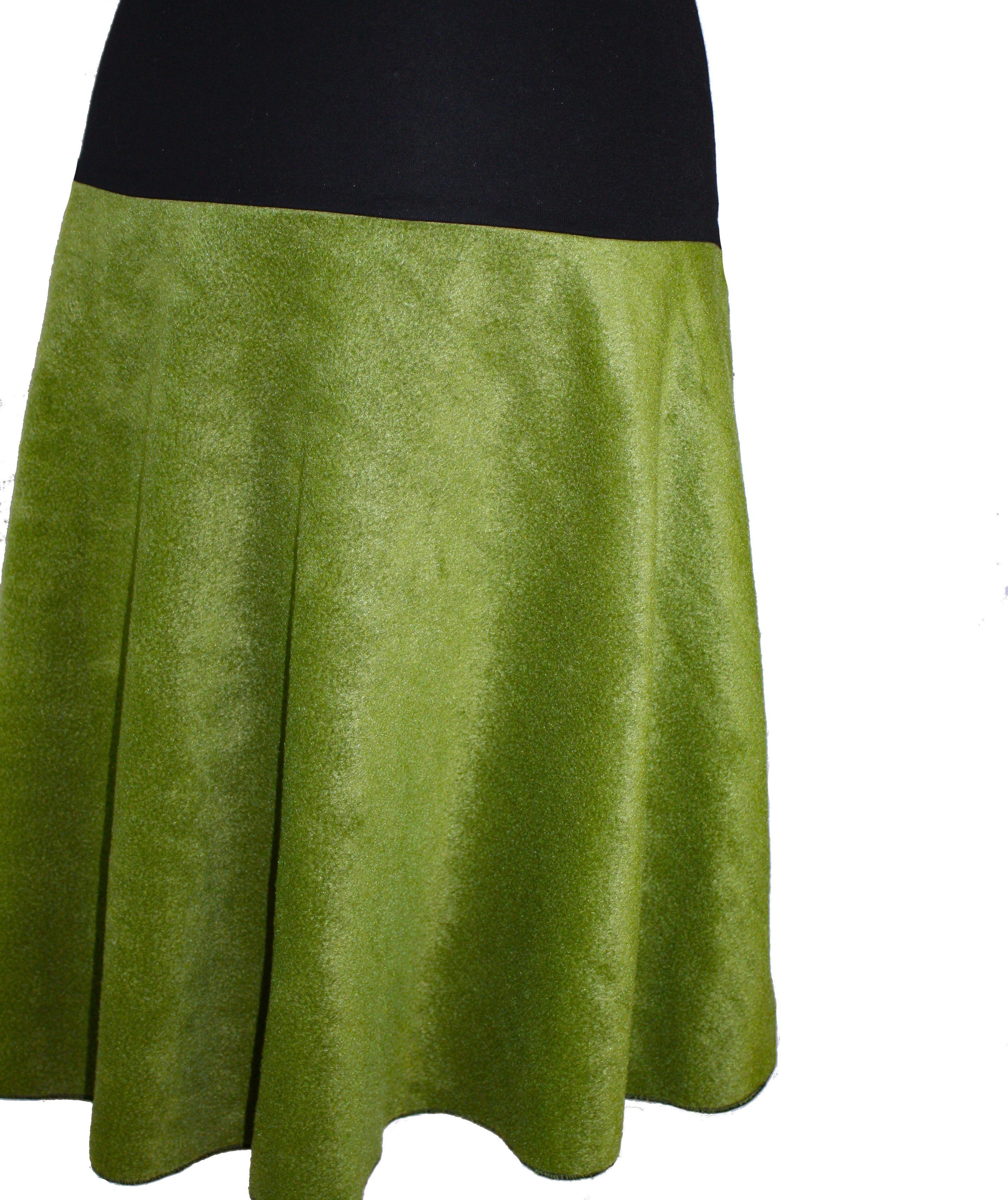 dunkle design A-Linien-Rock Fleece 57cm elastischer Bund günstig online kaufen