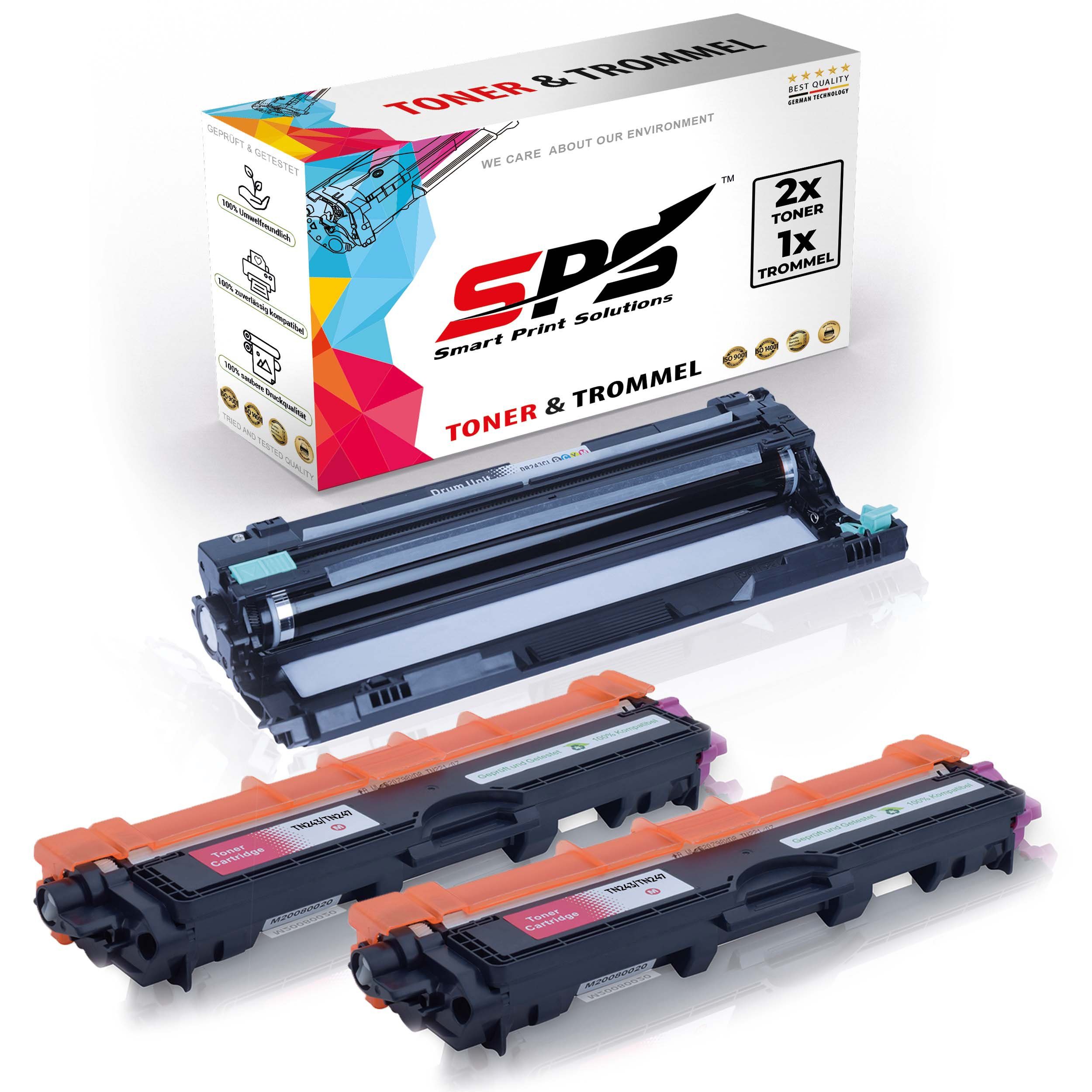 SPS Tonerkartusche Kompatibel für Brother DCP-L3510CDW DR-243CL TN-24, (3er Pack)