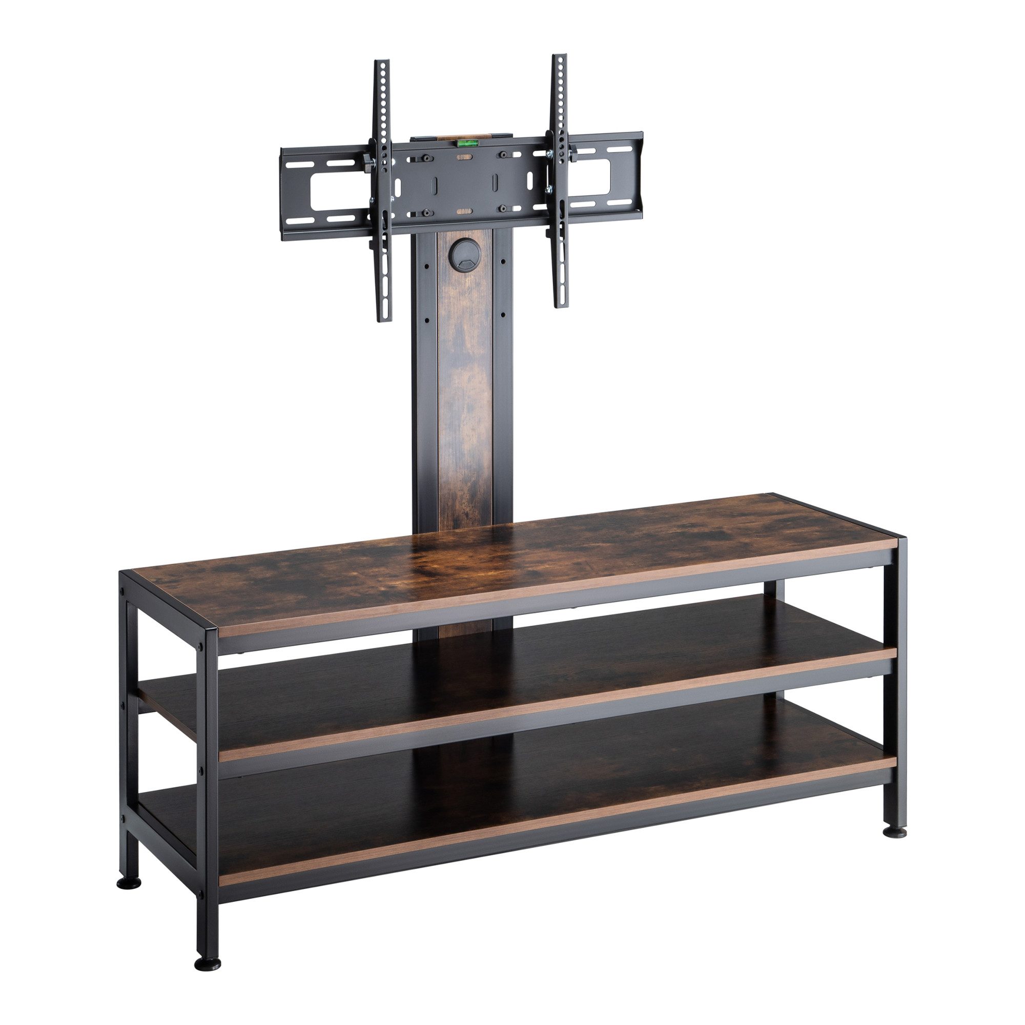 pro.tec TV-Rack, »Stockholm« 120x40x108cm Schwarz, matt / Eiche, rustikal günstig online kaufen