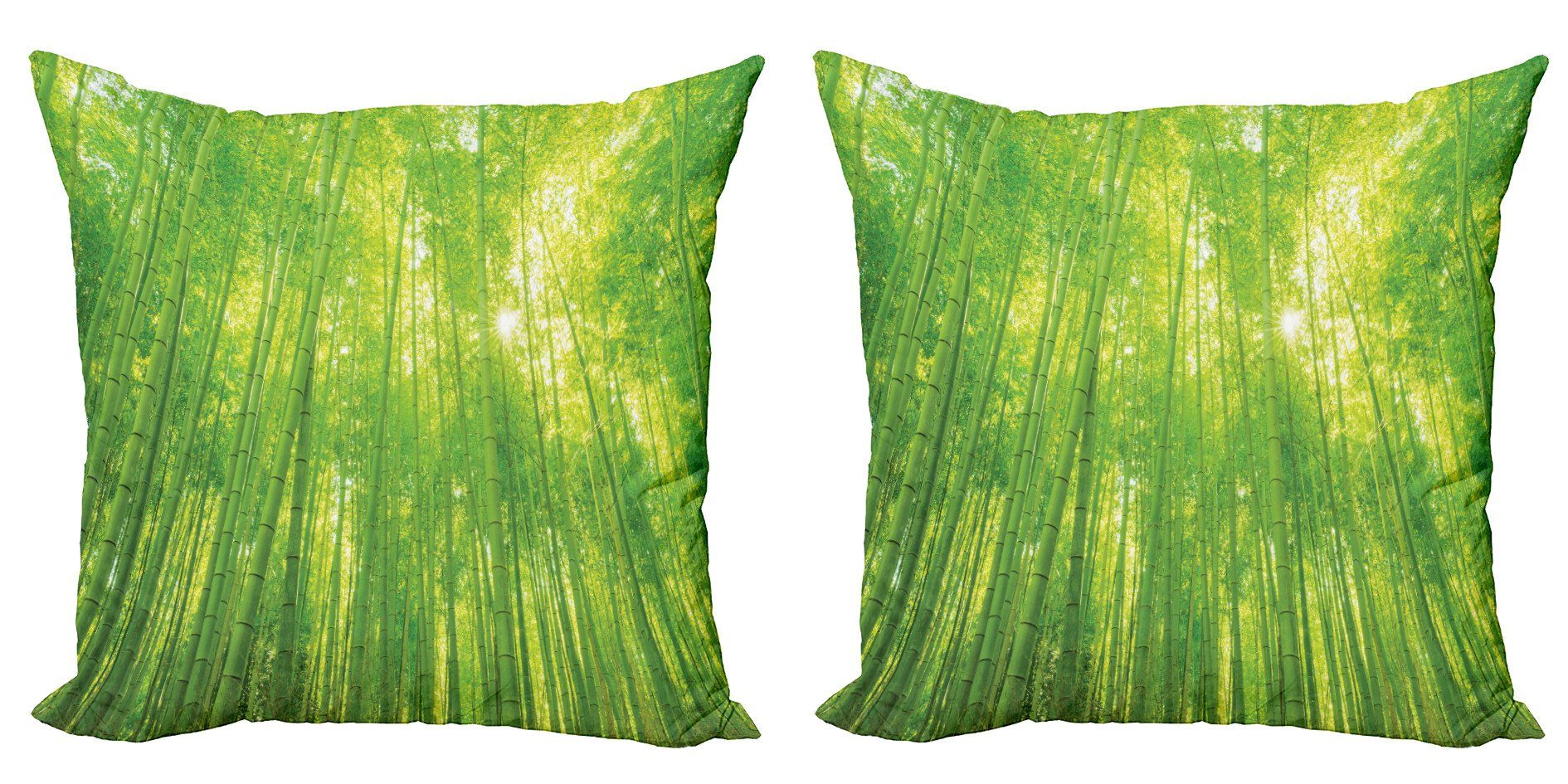 Doppelseitiger Accent Stück), Pflanzen Exotische Modern Grün Abakuhaus Kissenbezüge Digitaldruck, Tiere (2