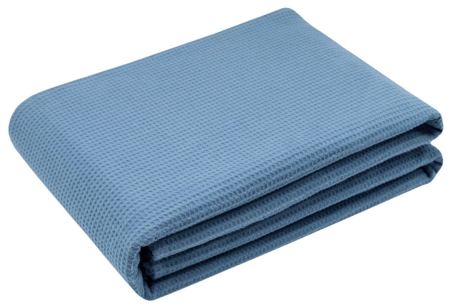 Wohndecke, ZOLLNER, 150 x 200 cm, 100% Baumwolle, Waffelpique-Design