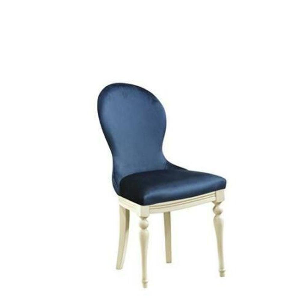 JVmoebel Esszimmerstuhl Stuhl 1x Luxus Polster Esszimmer Design Büro Holz Sitz Stühle Designer