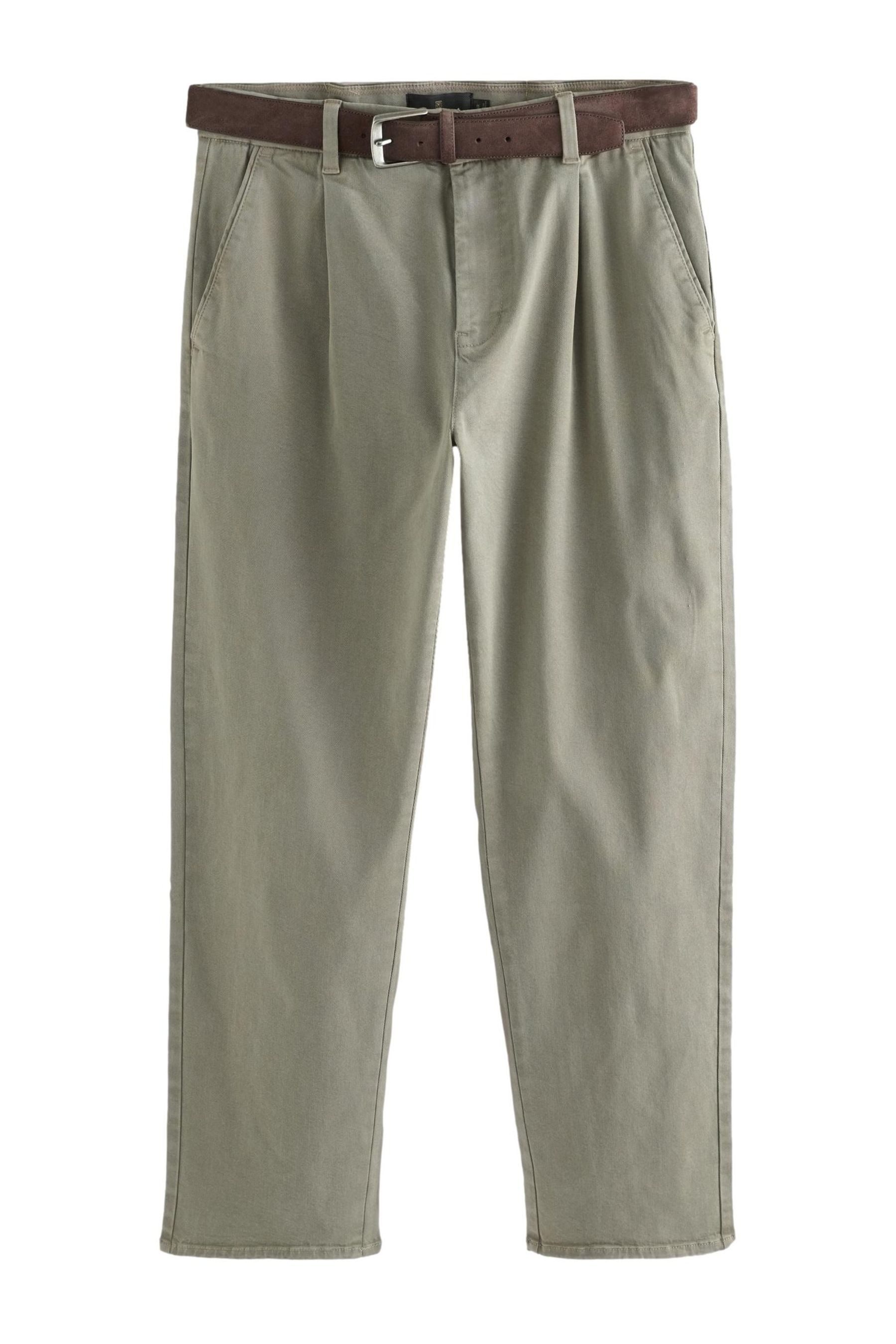 Lederhose Straight Fit Hose mit Gürtel