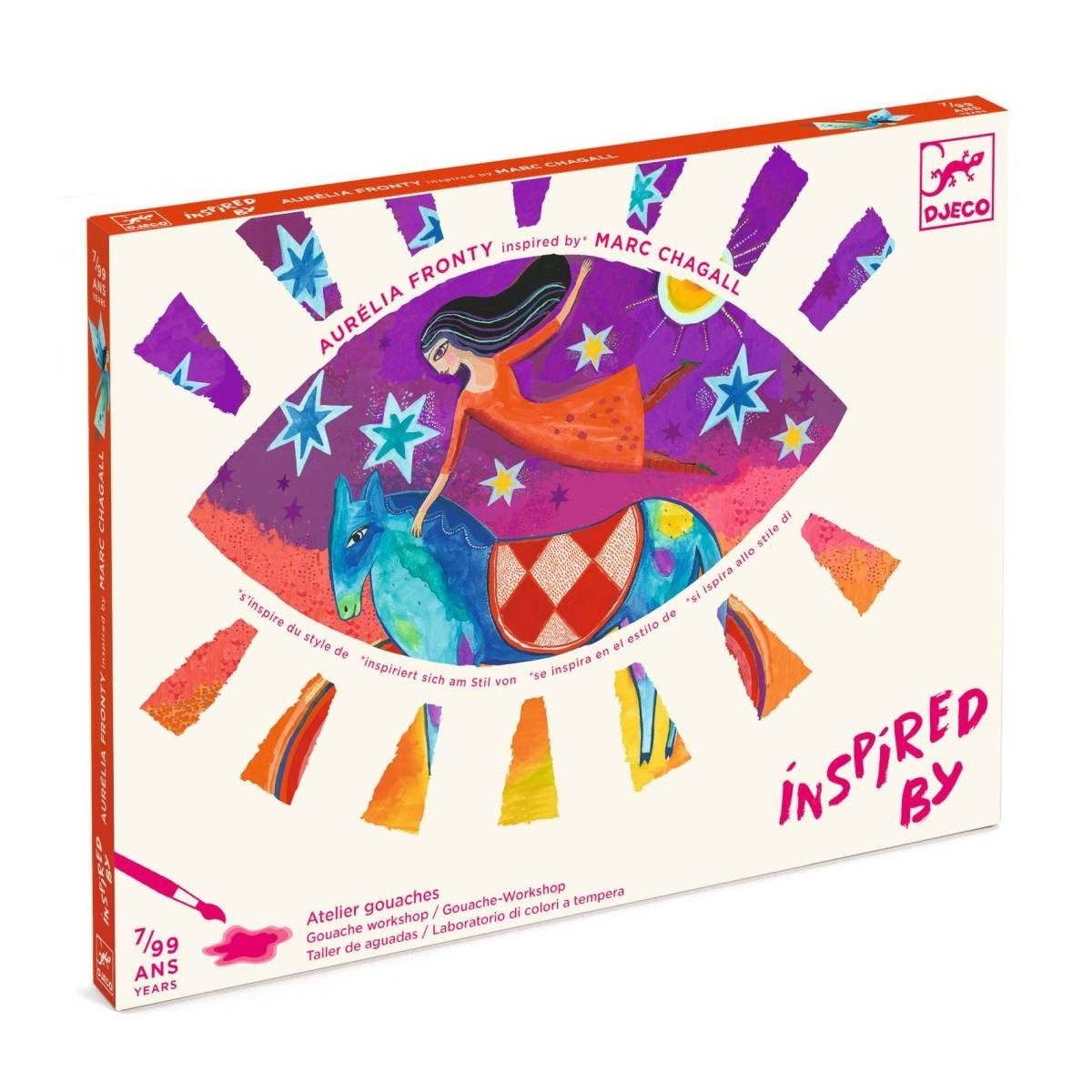 DJECO Kreativset Inspired by: Marc Chagall Malset Gouachefarben für Kinder & Erwachsene