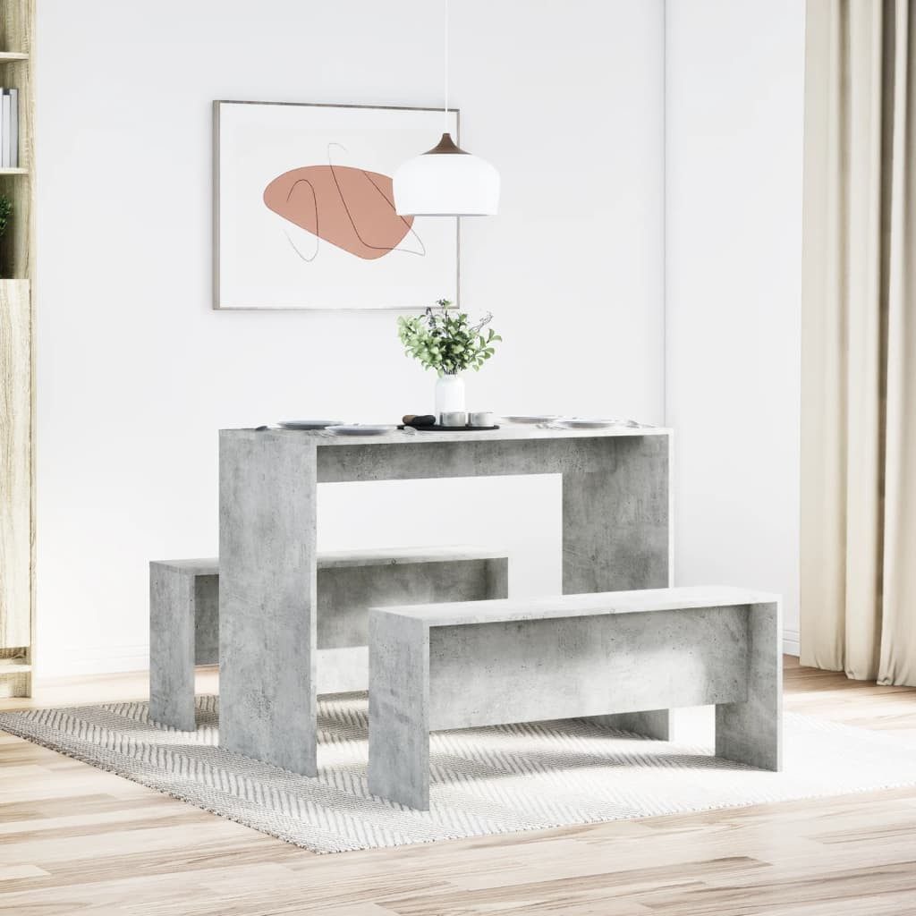 vidaXL Essgruppe 3-tlg. Esstisch und Bank günstig online kaufen