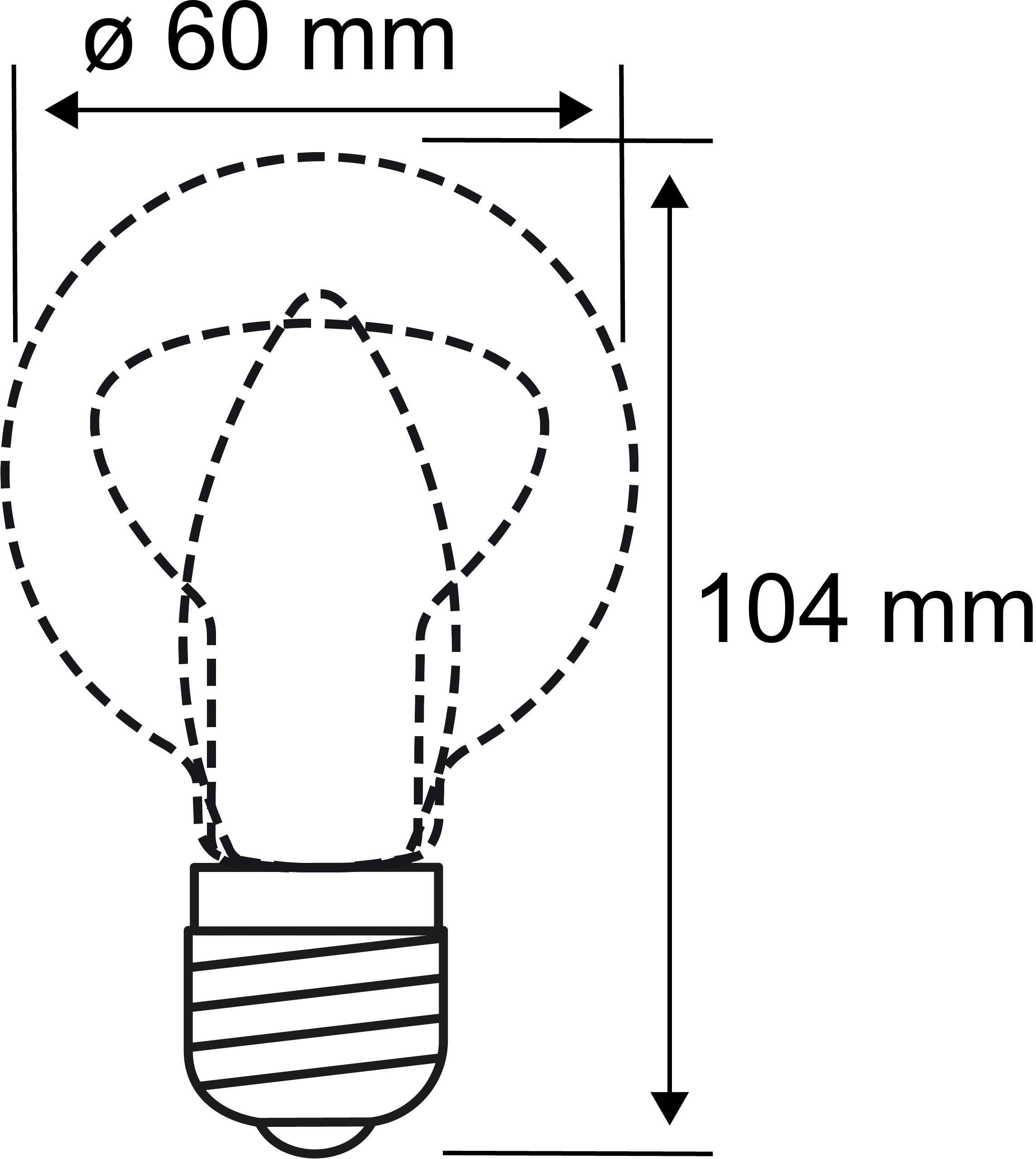 Paulmann LED-Leuchtmittel Extra-Warmweiß dimmbar 1 6W, Goldlicht 6W St., AGL Vintage AGL dimmbar E27 Vintage