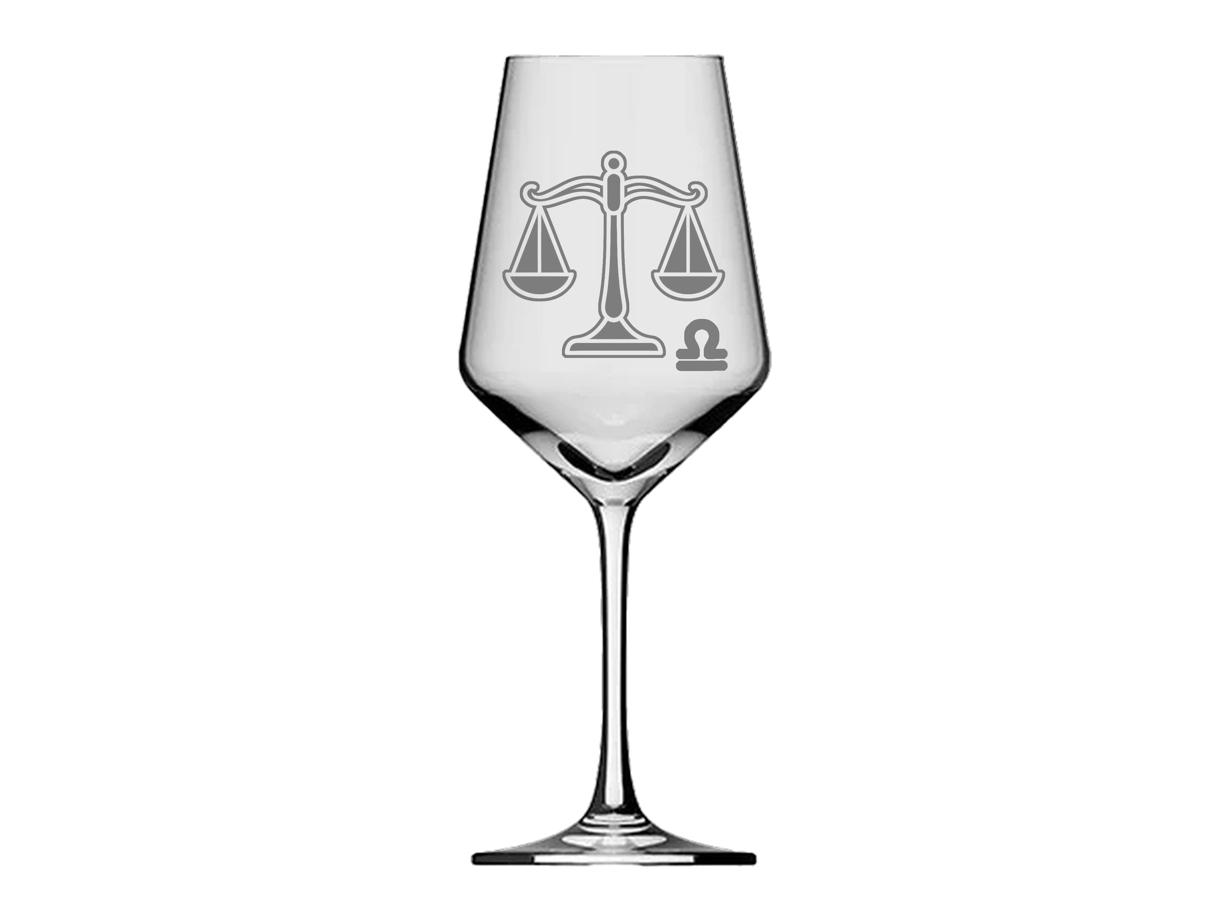 eXODA Weinglas Sternzeichen Waage 350ml spülmaschinenfest mit schöner Gravur, 1-tlg., Glas, Atemberaubende Darstellung