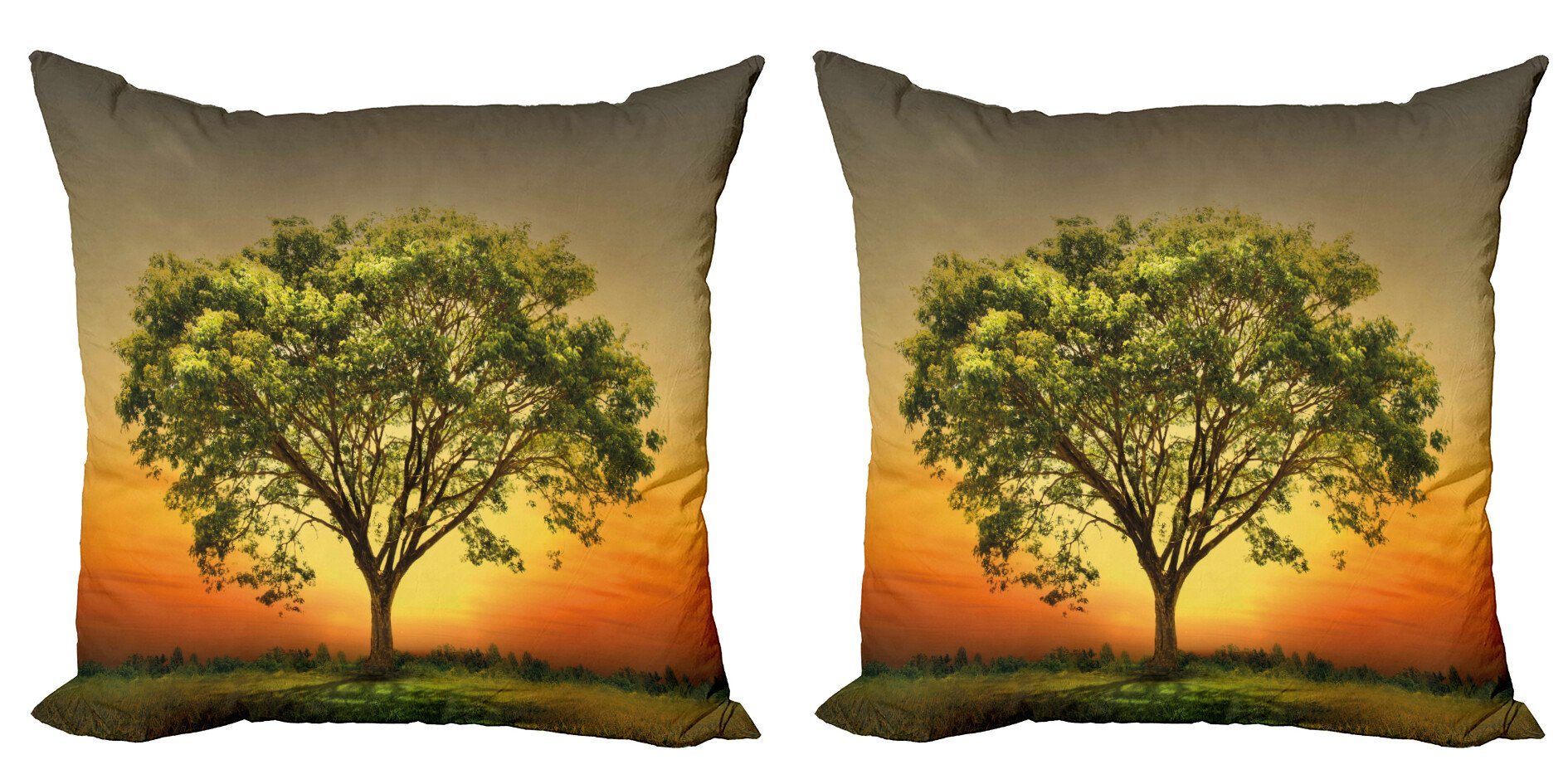 Digitaldruck, Kissenbezüge Sunset Tal Accent Abakuhaus Landschaft Modern Doppelseitiger Stück), (2 Landschaft