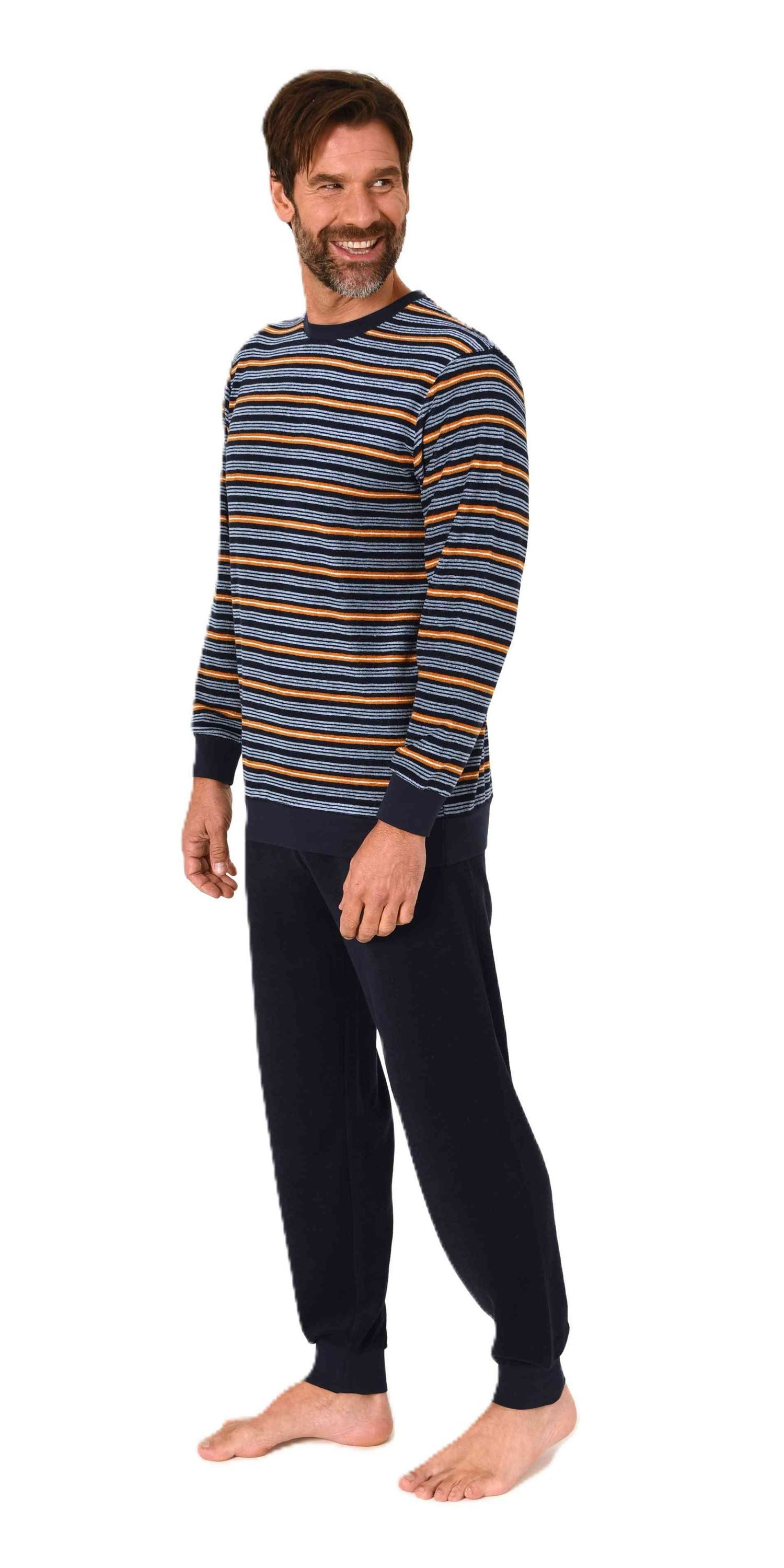 Normann Pyjama Normann Herren Frottee Schlafanzug langarm – auch in Übergrö günstig online kaufen