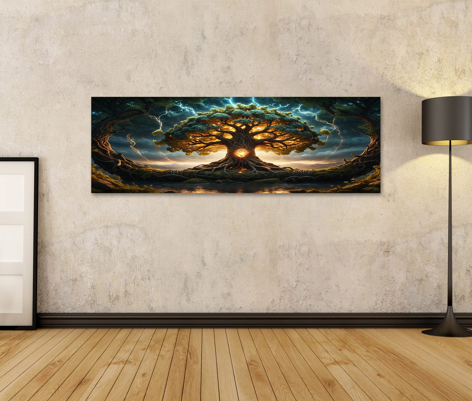 islandburner Leinwandbild Leuchtender Yggdrasil Baum Bilder